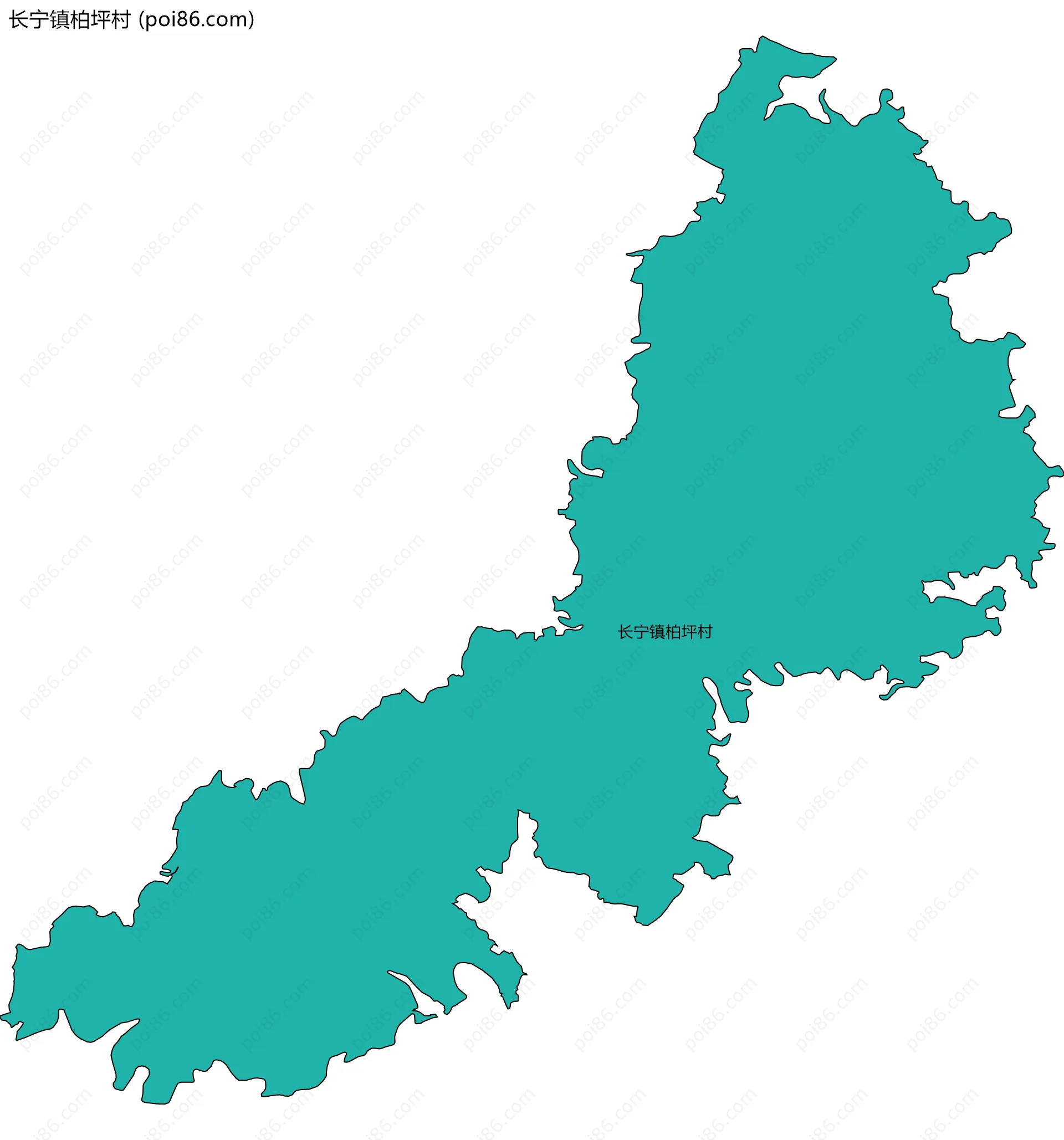 长宁镇柏坪村边界地图