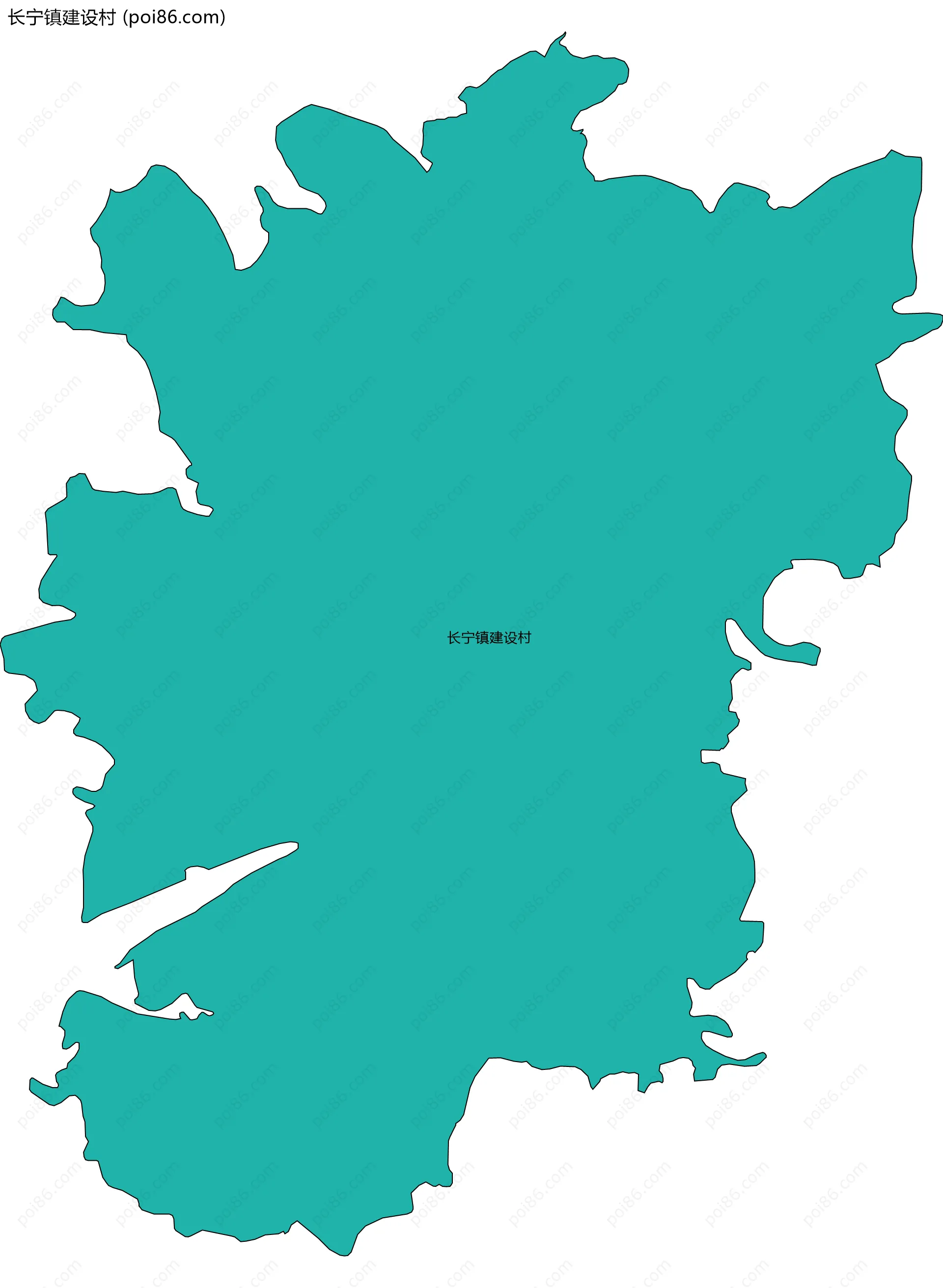 长宁镇建设村边界地图