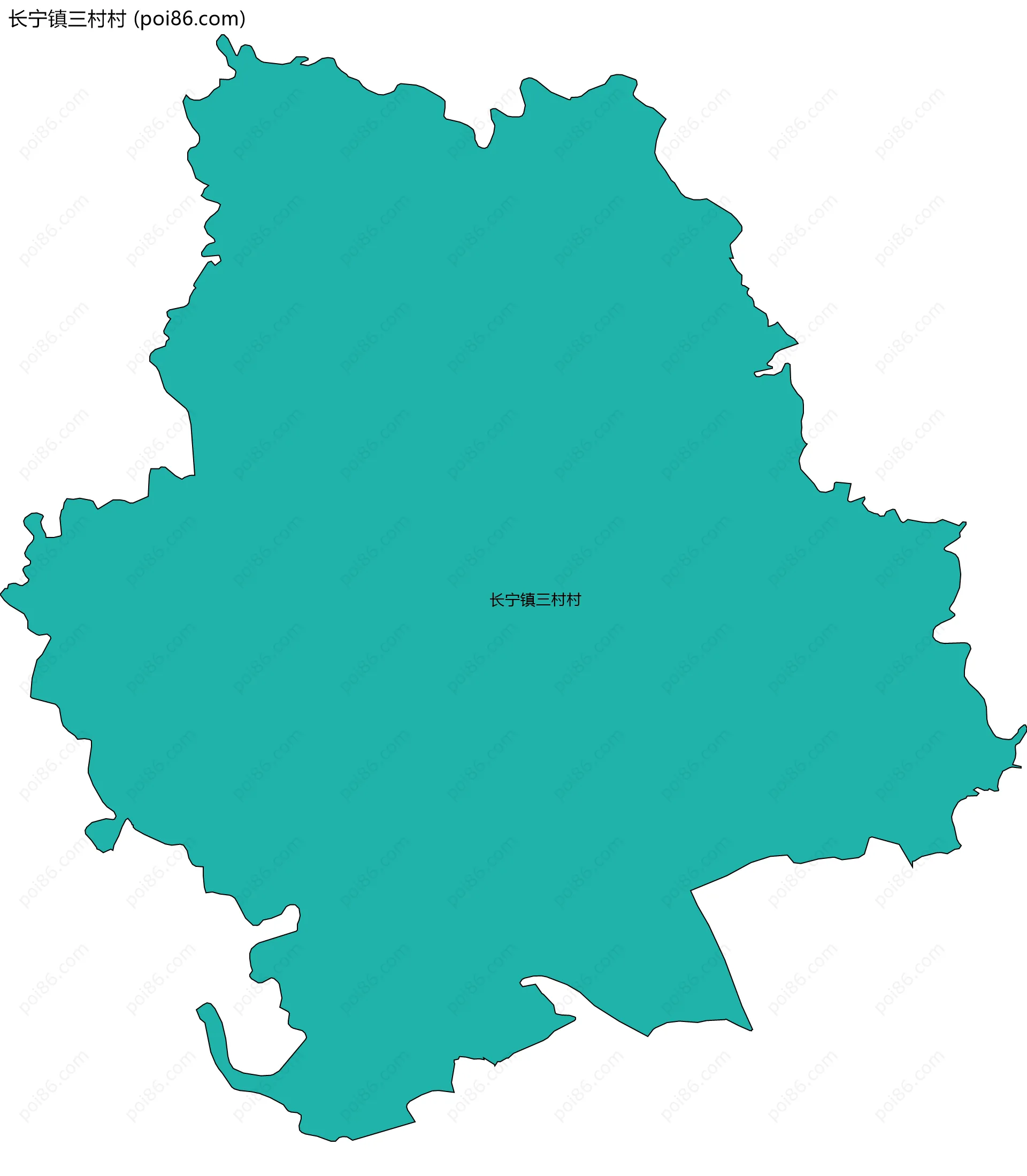 长宁镇三村村边界地图