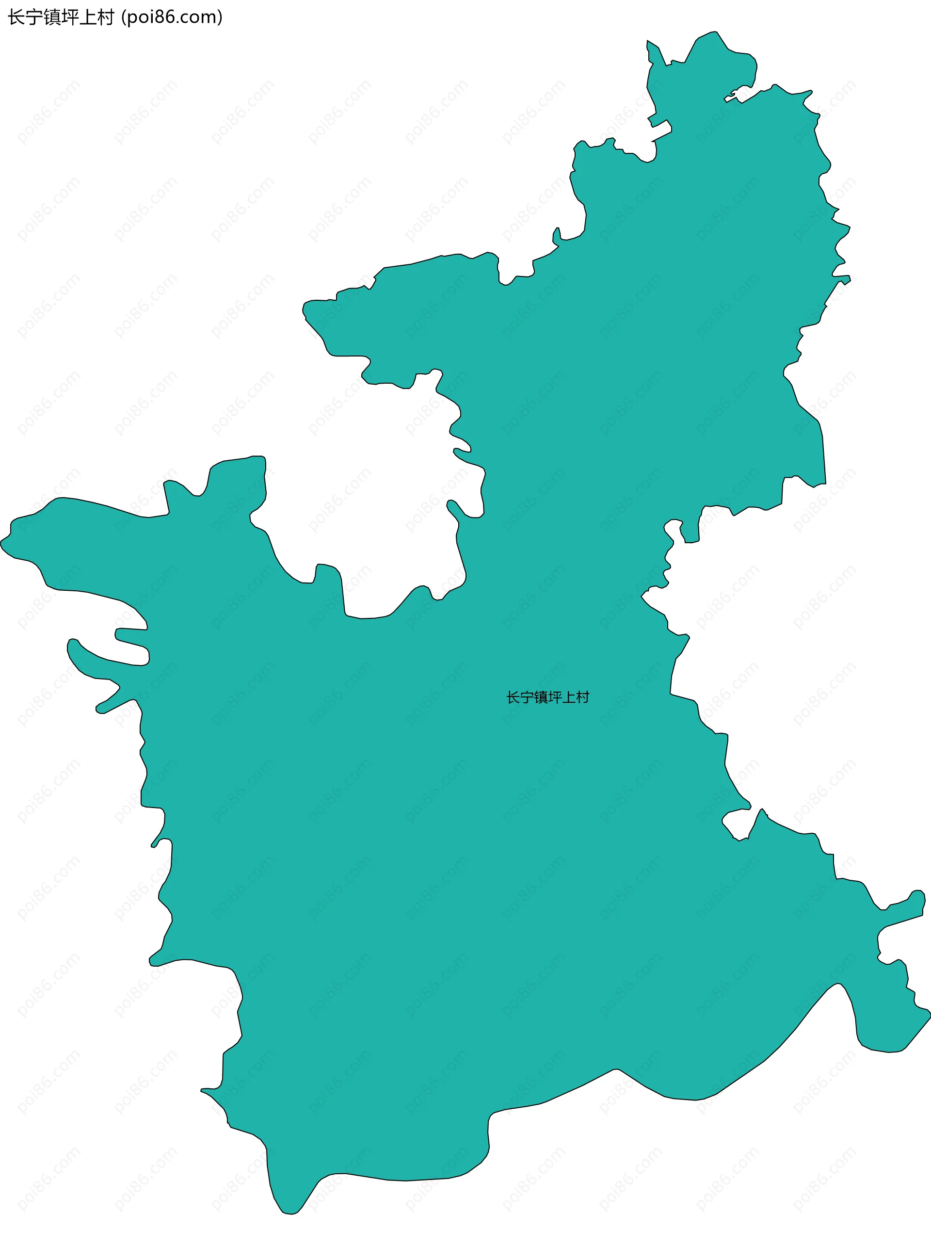 长宁镇坪上村边界地图