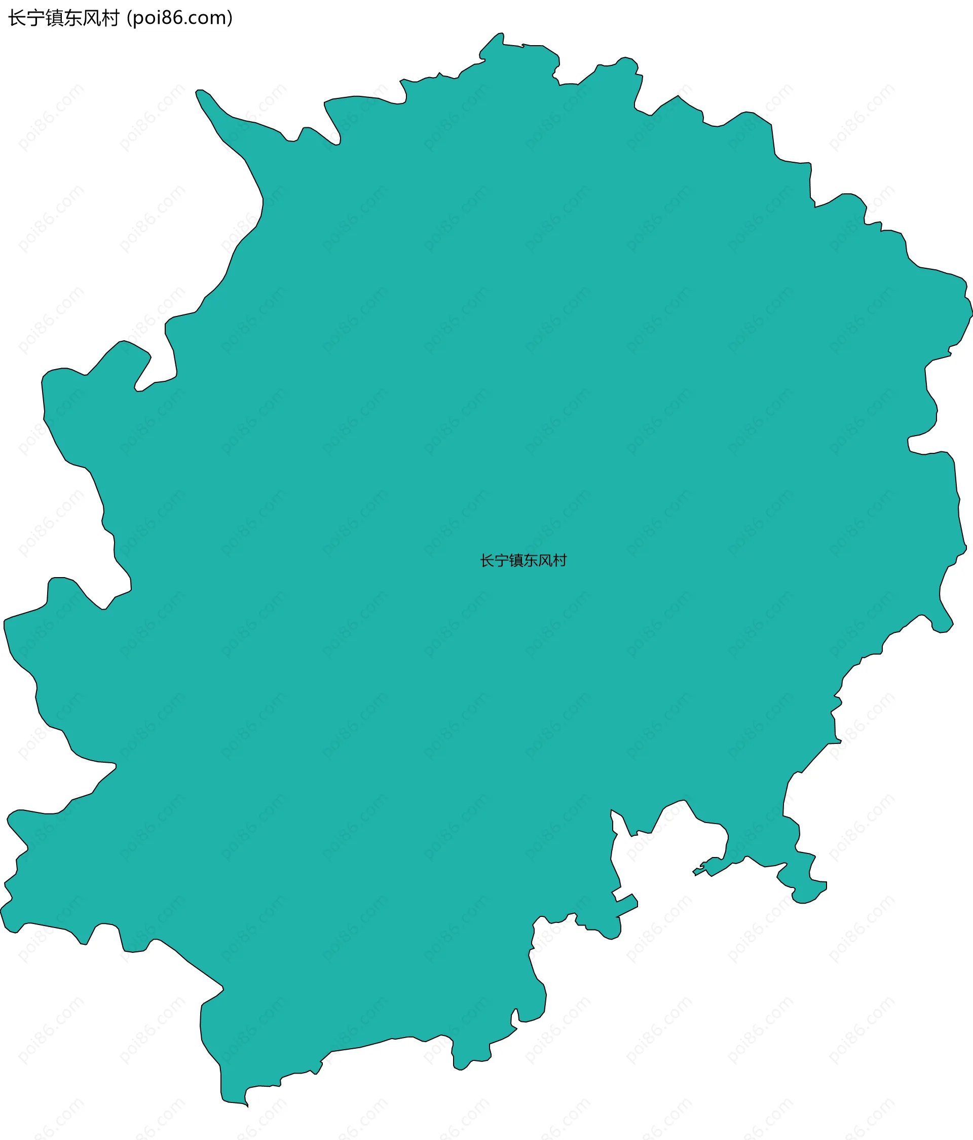 长宁镇东风村边界地图