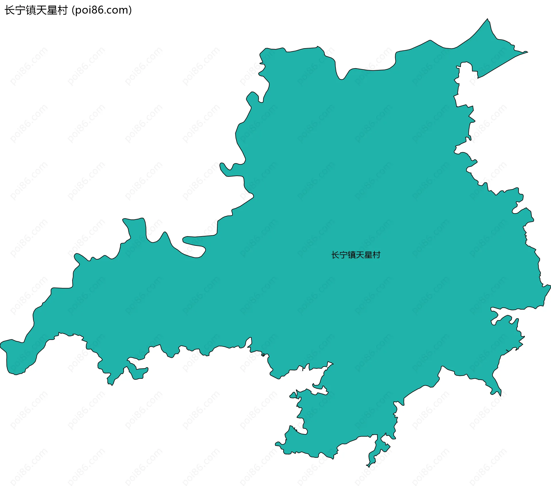 长宁镇天星村边界地图