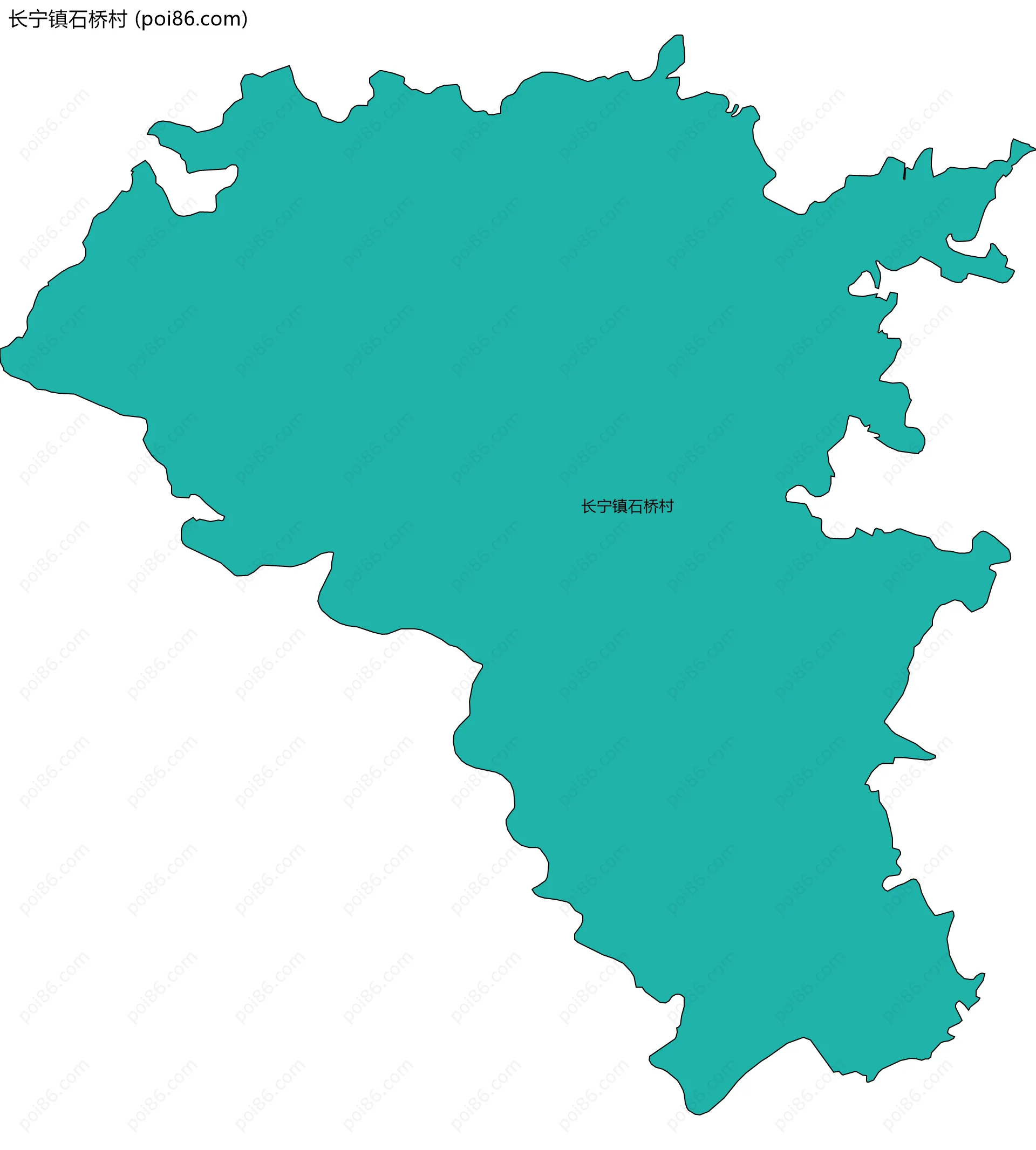 长宁镇石桥村边界地图