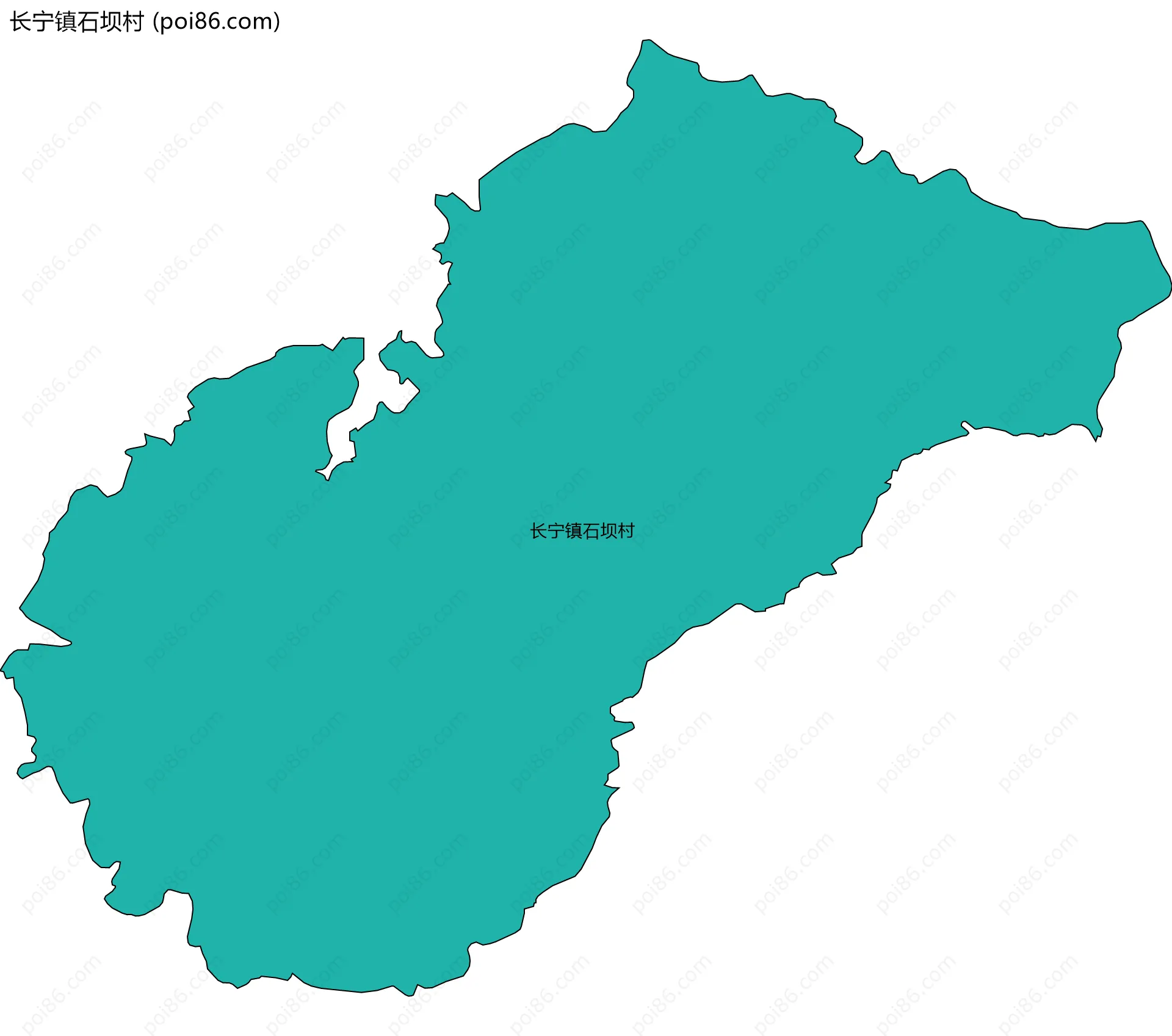 长宁镇石坝村边界地图