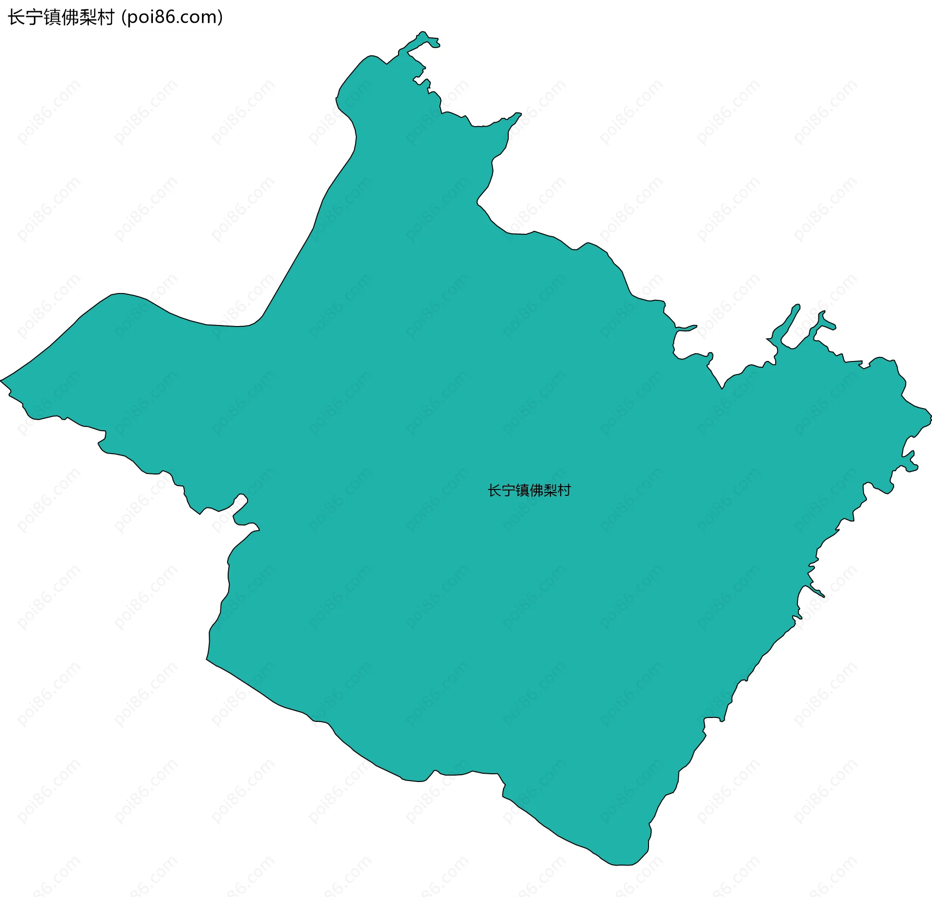 长宁镇佛梨村边界地图