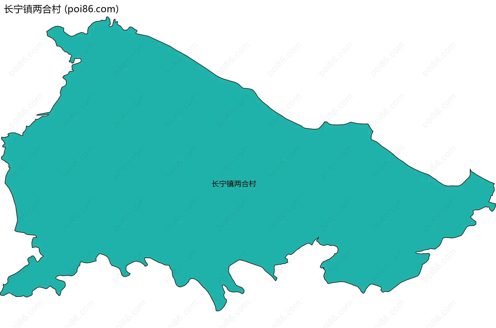 长宁镇两合村边界地图