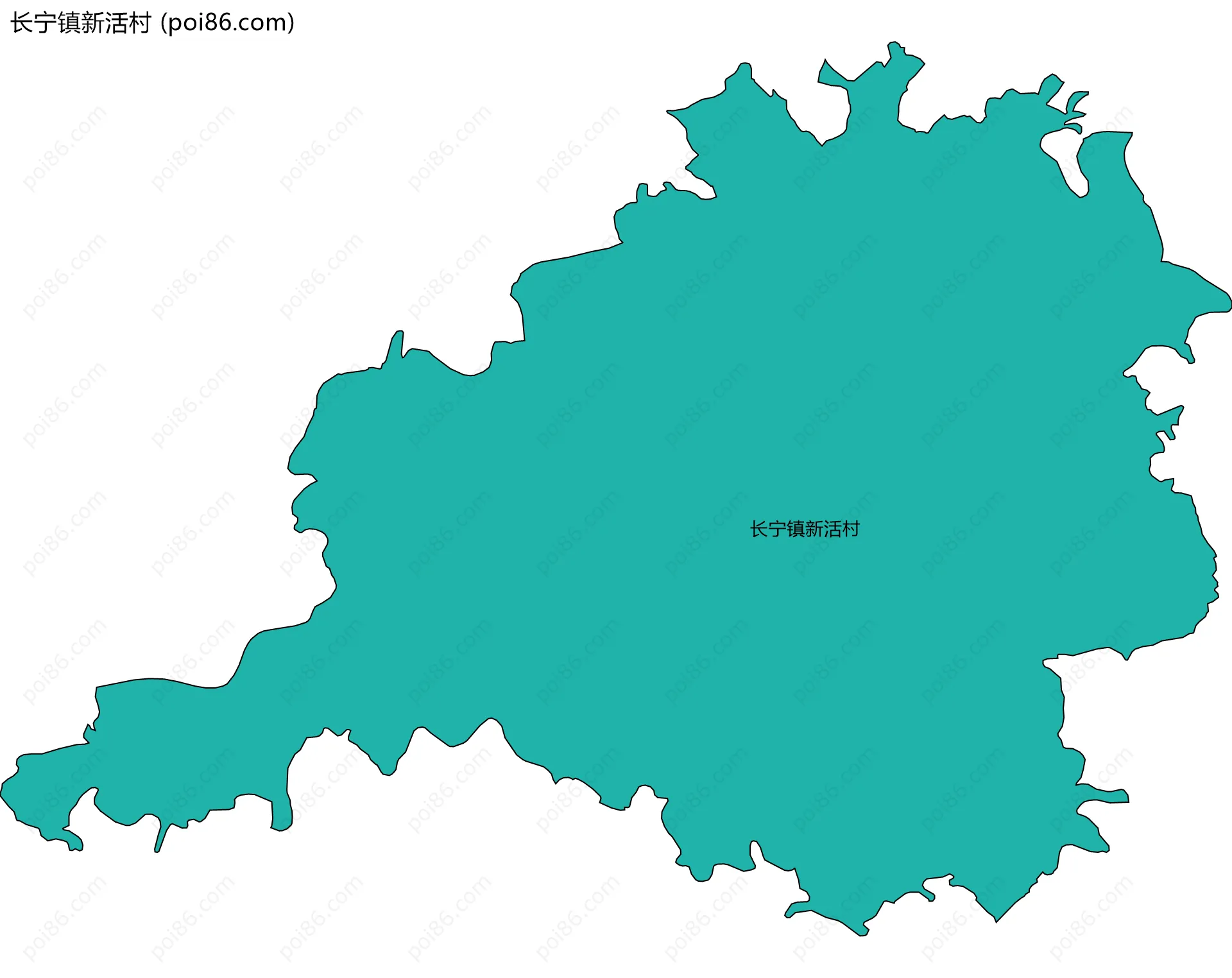 长宁镇新活村边界地图