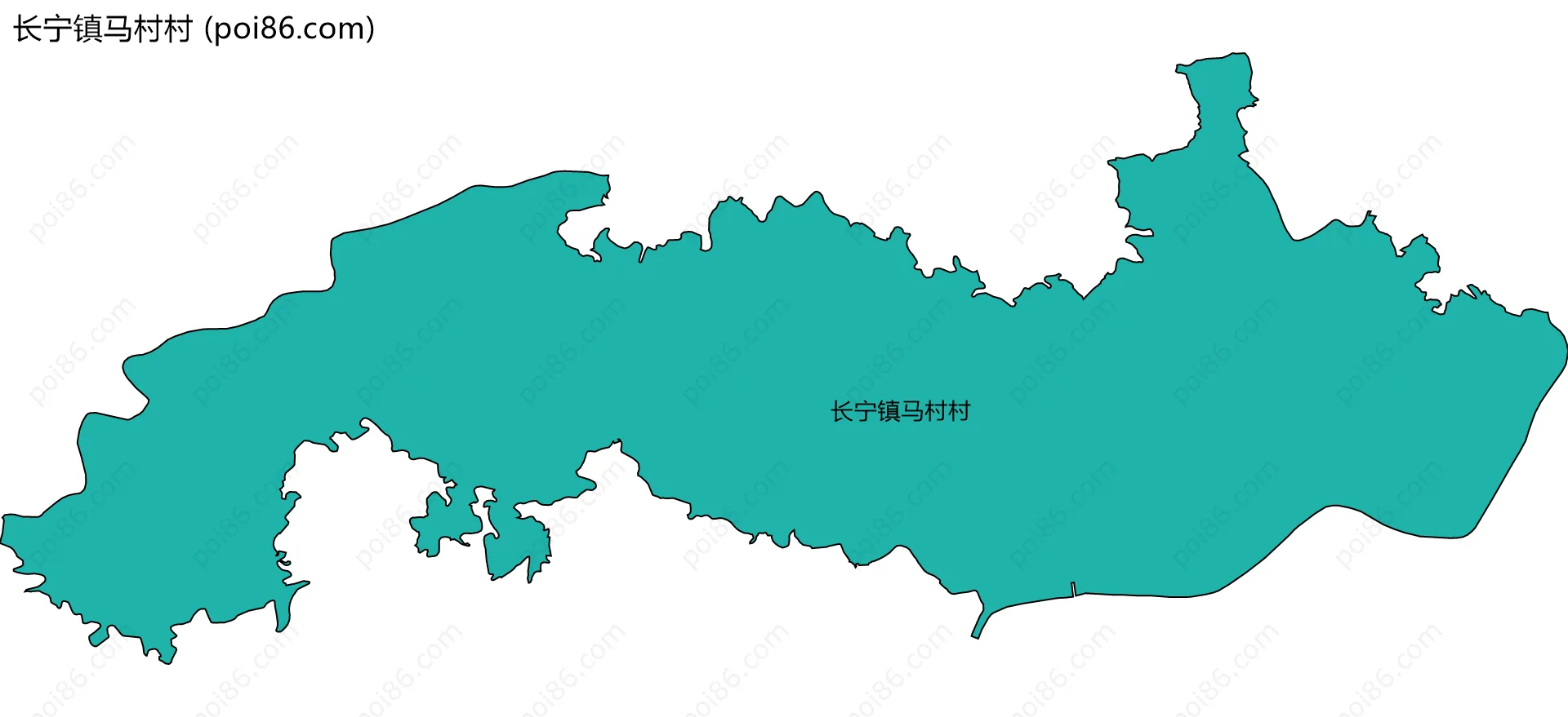 长宁镇马村村边界地图