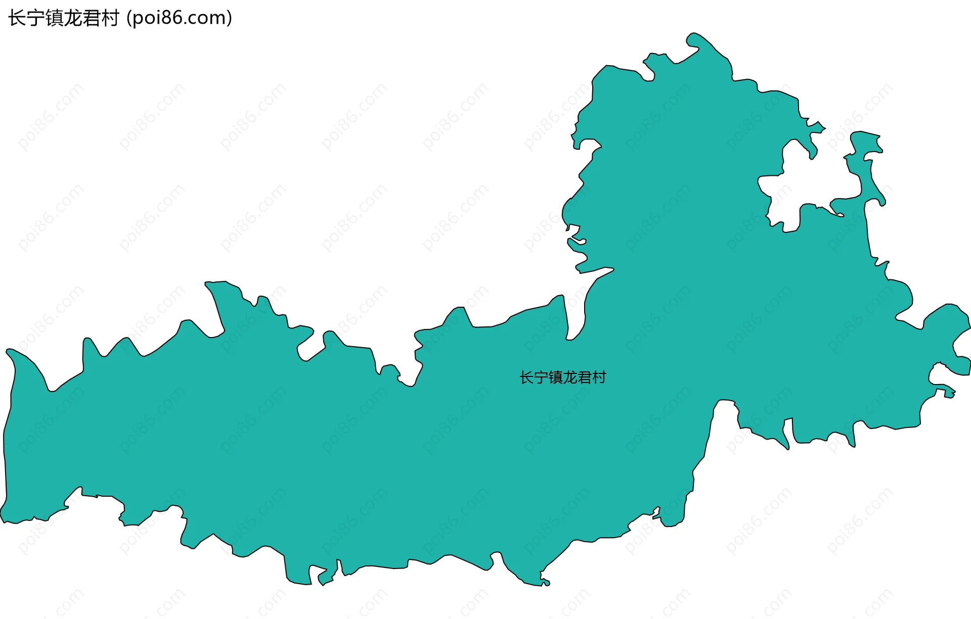 长宁镇龙君村边界地图