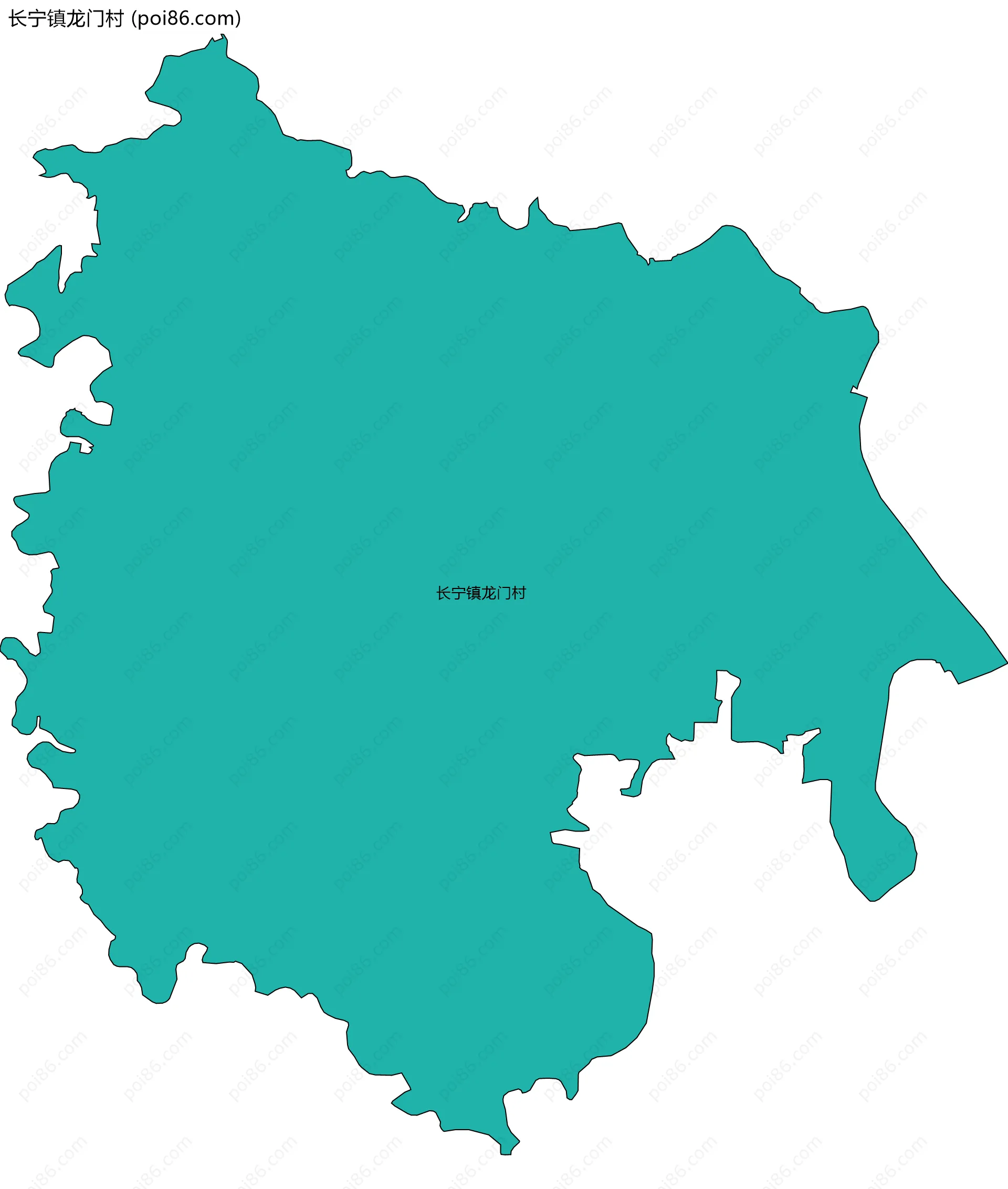 长宁镇龙门村边界地图