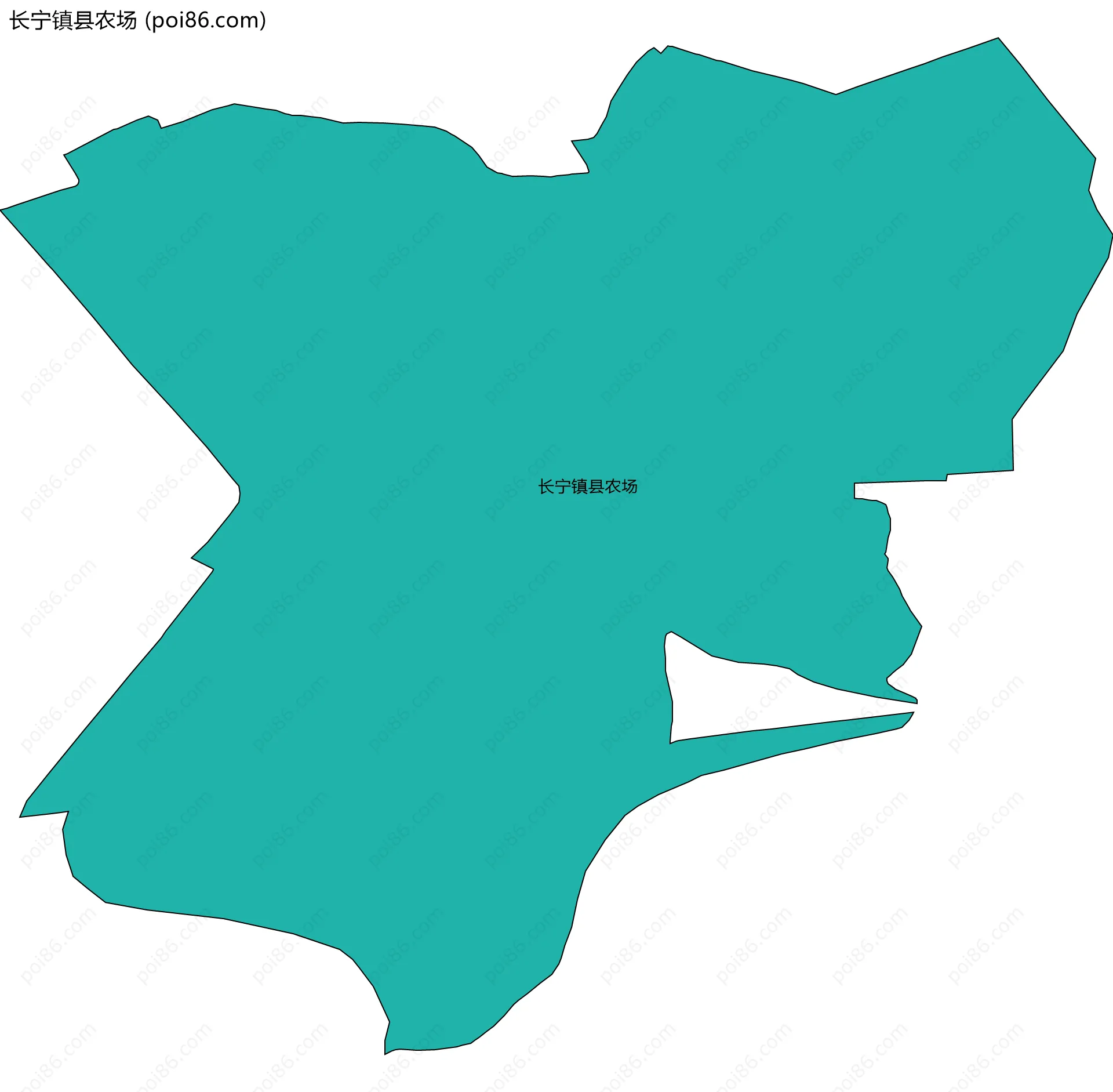 长宁镇县农场边界地图