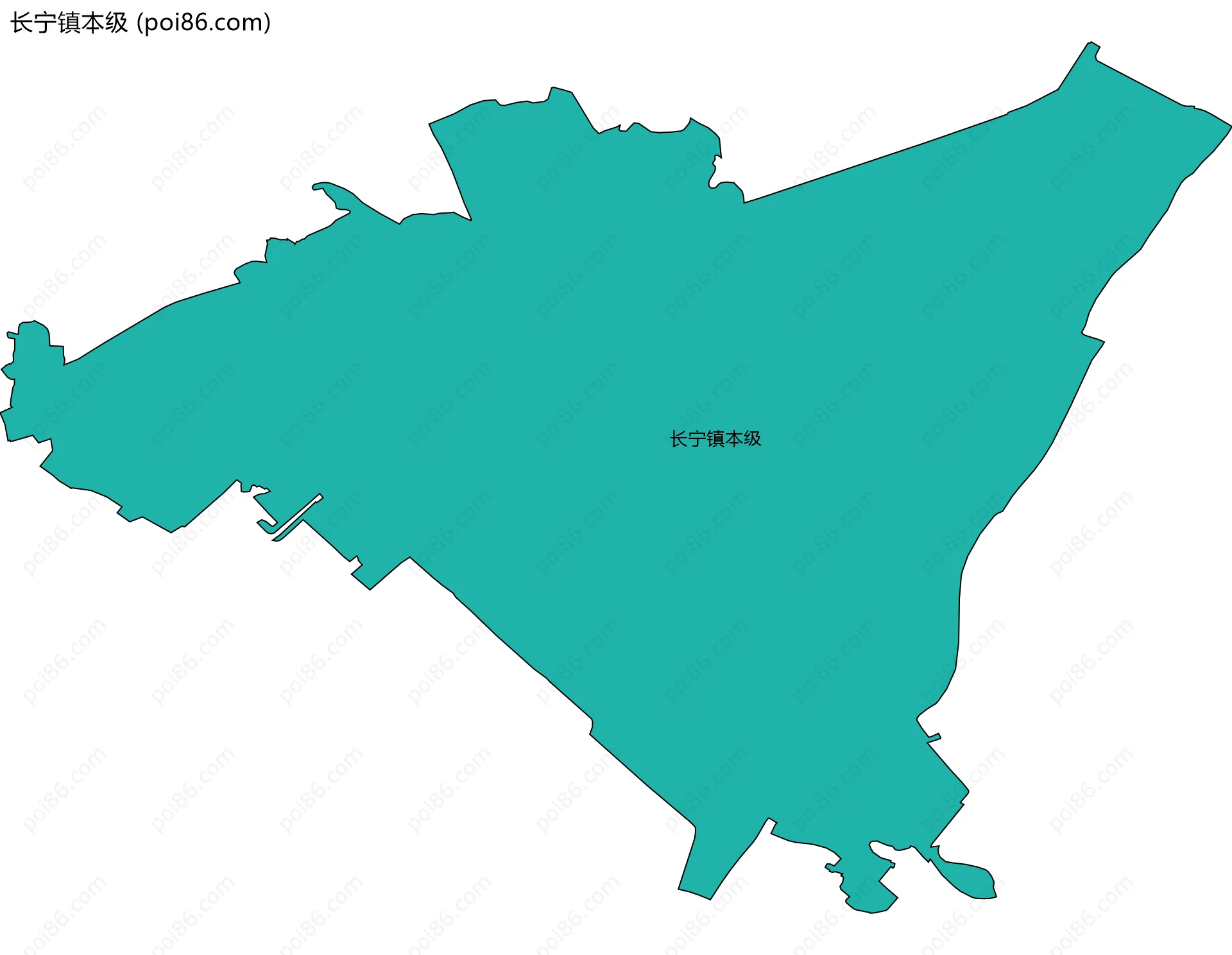 长宁镇本级边界地图