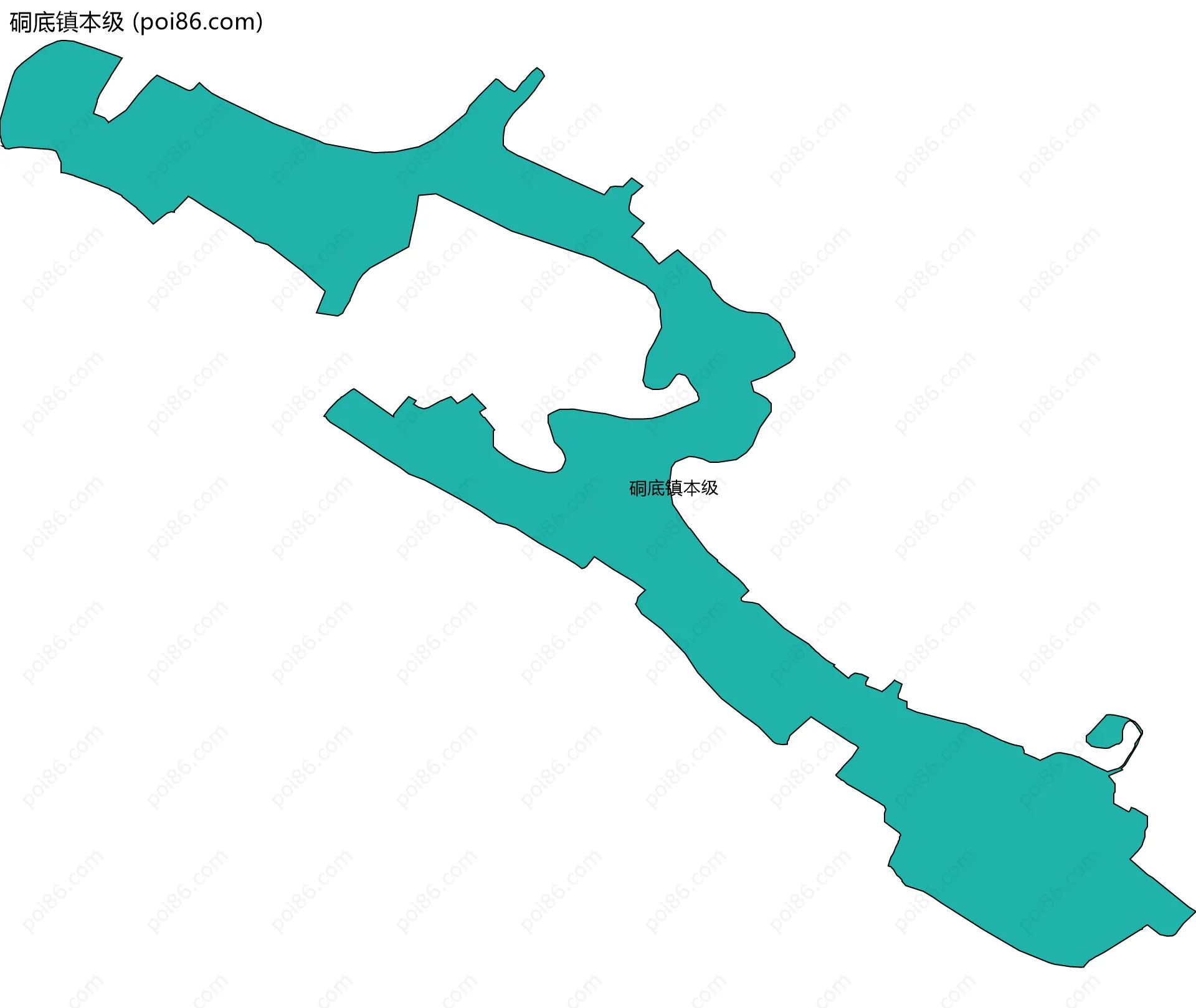 硐底镇本级边界地图