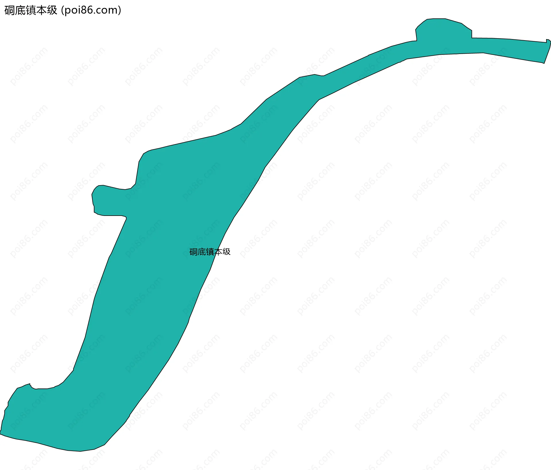 硐底镇本级边界地图