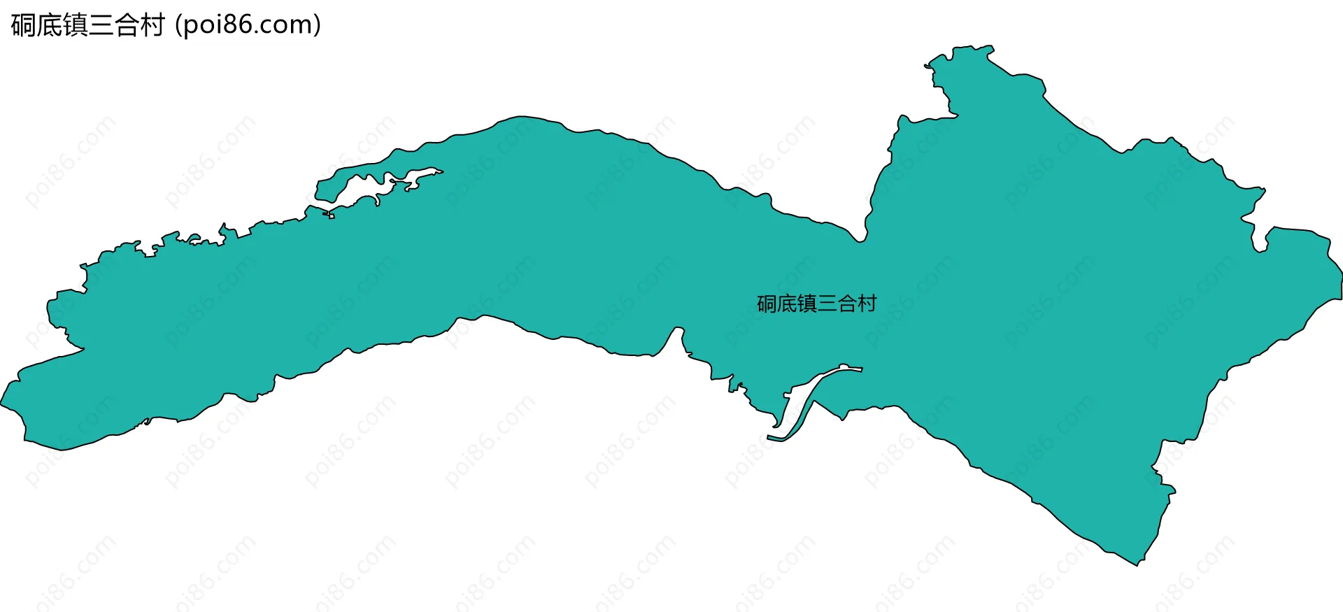 硐底镇三合村边界地图