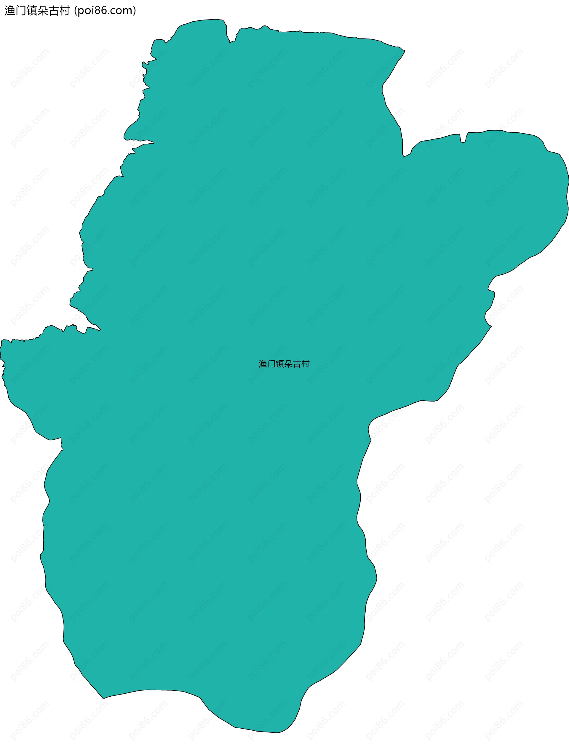 渔门镇朵古村边界地图