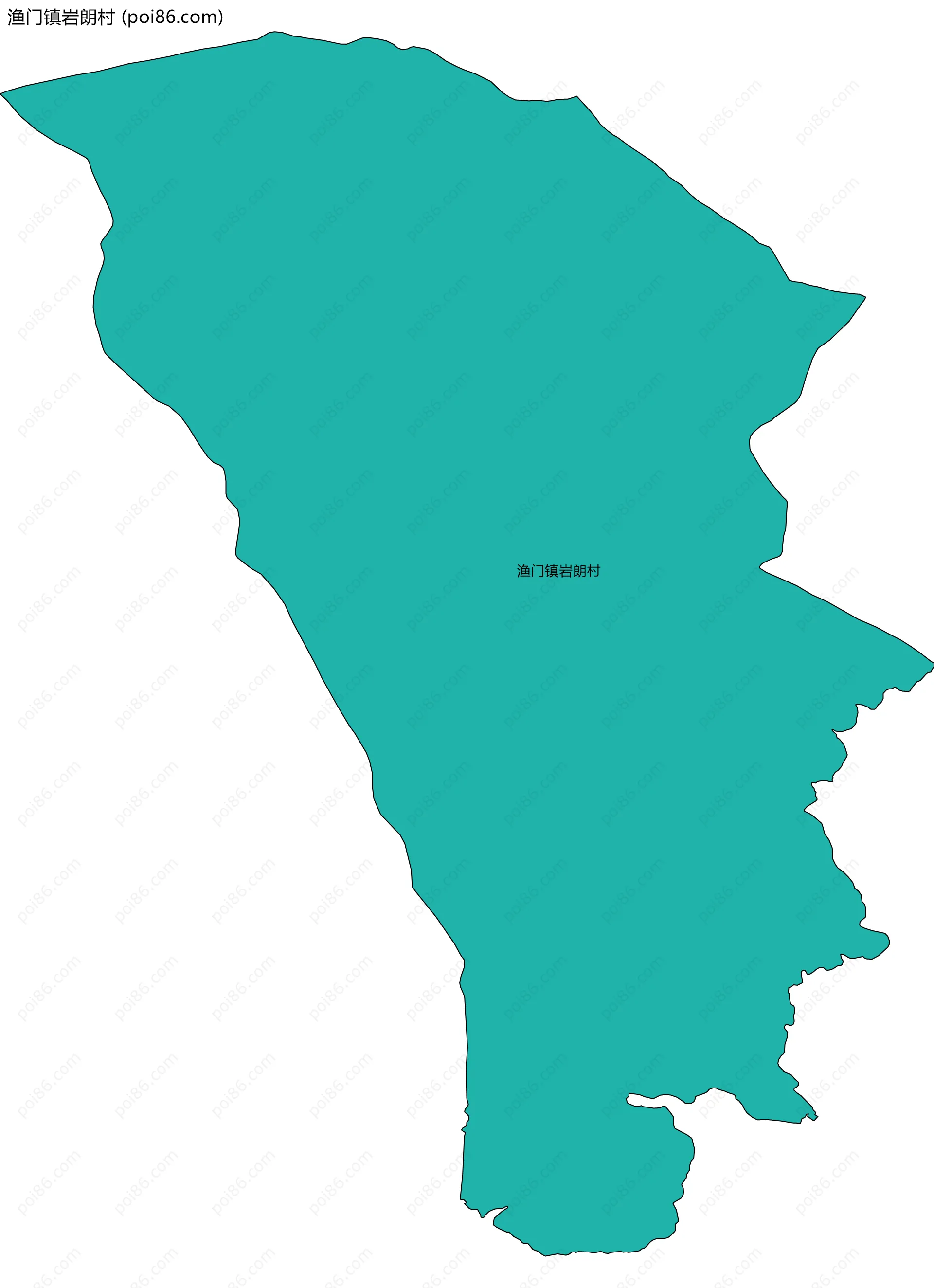 渔门镇岩朗村边界地图