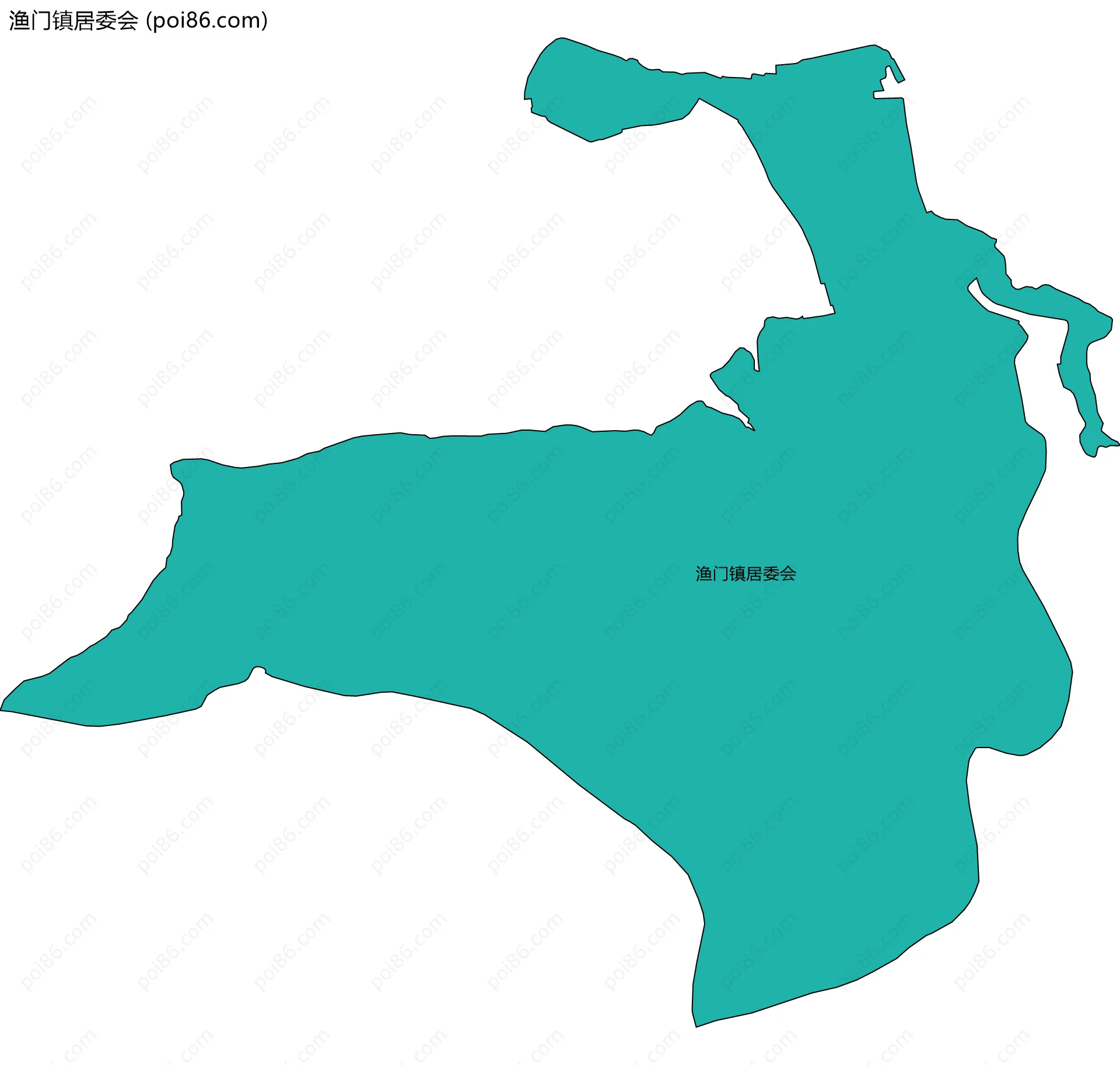 渔门镇居委会边界地图