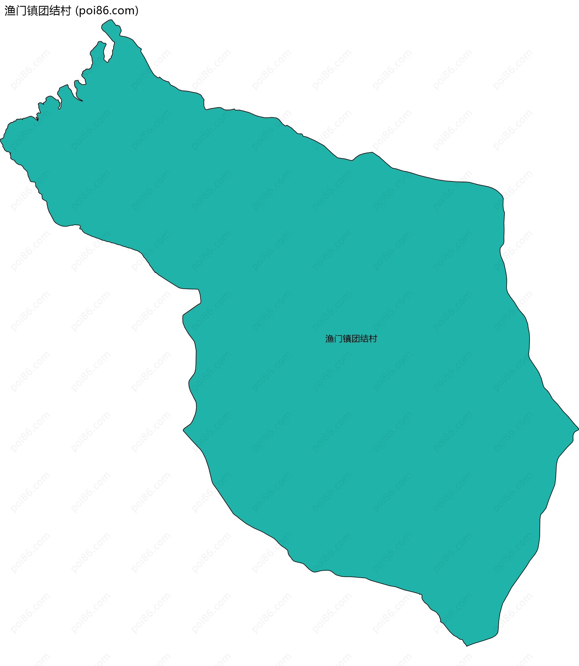 渔门镇团结村边界地图