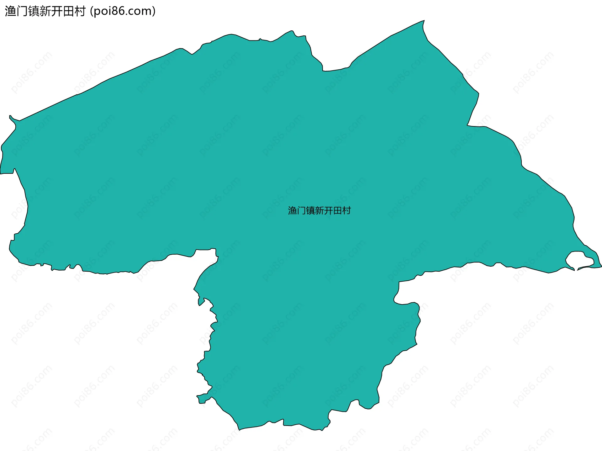 渔门镇新开田村边界地图