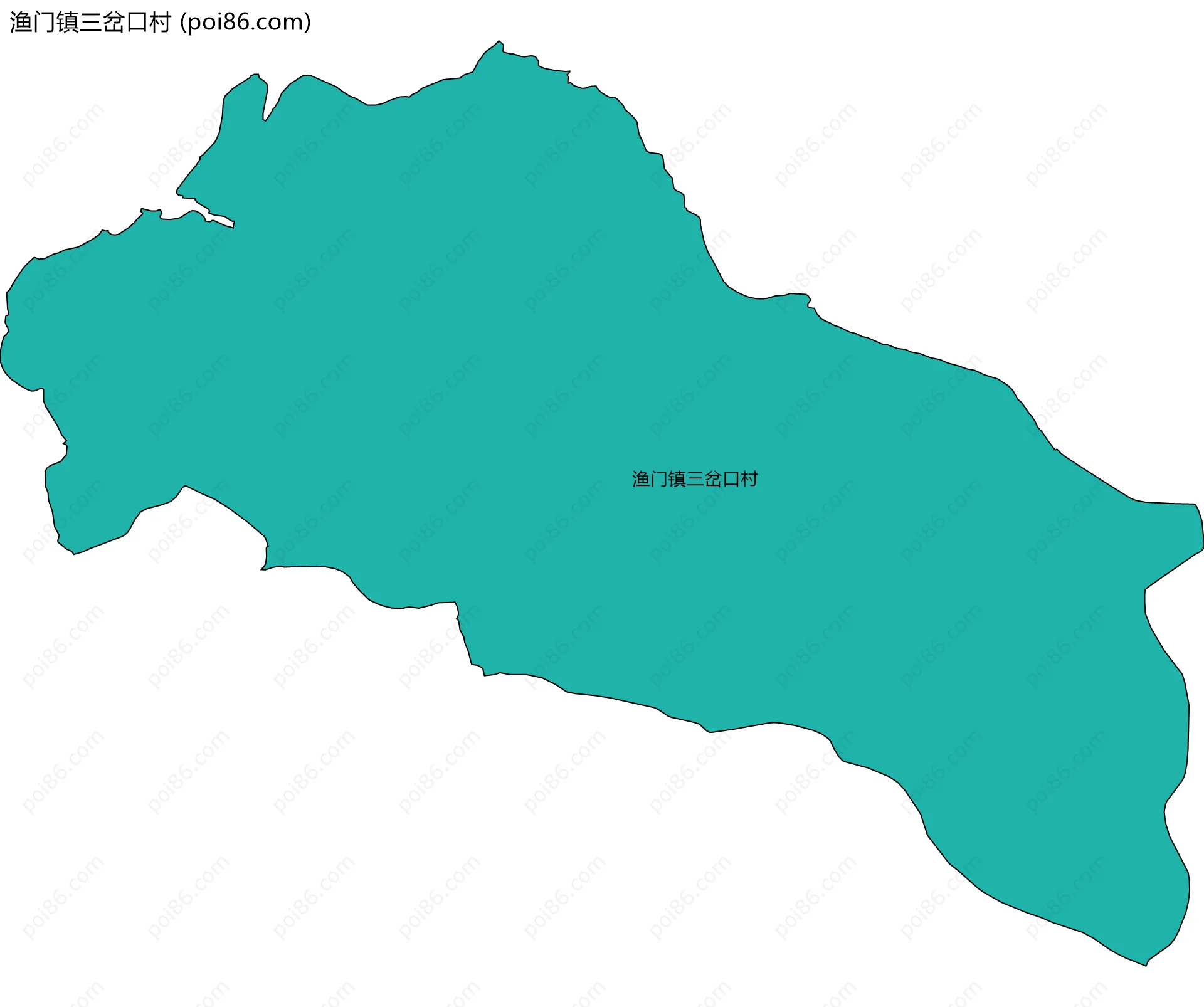 渔门镇三岔口村边界地图