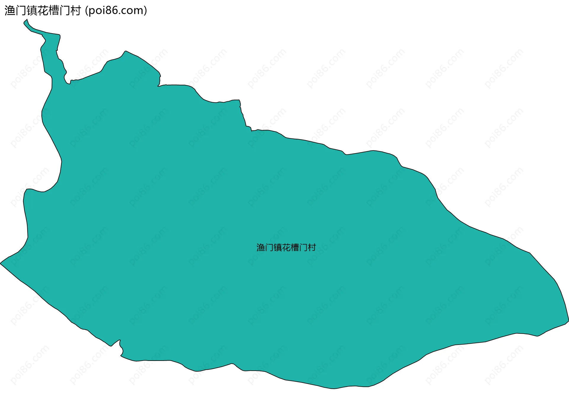 渔门镇花槽门村边界地图