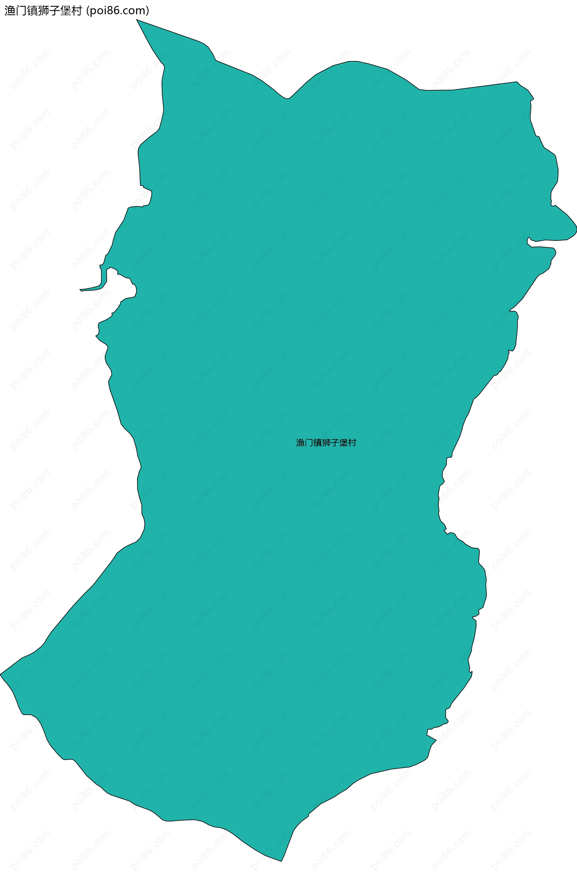 渔门镇狮子堡村边界地图