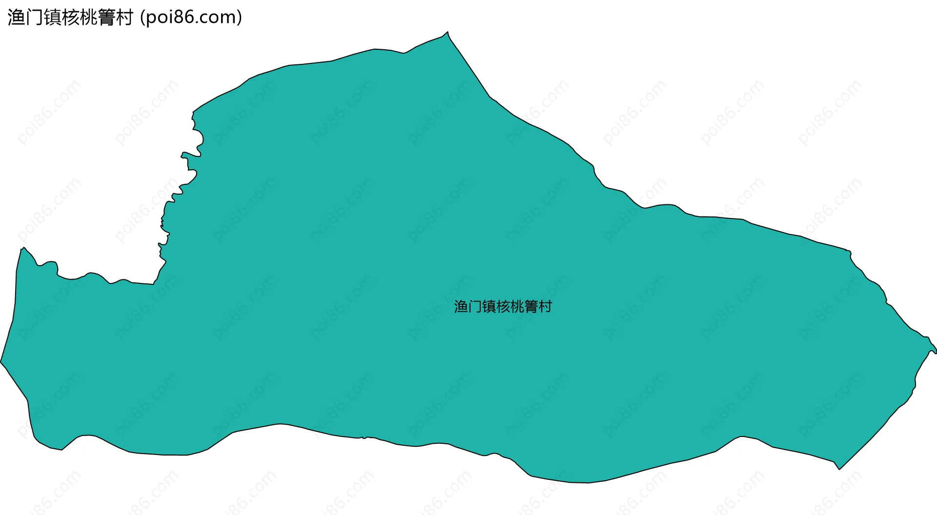 渔门镇核桃箐村边界地图