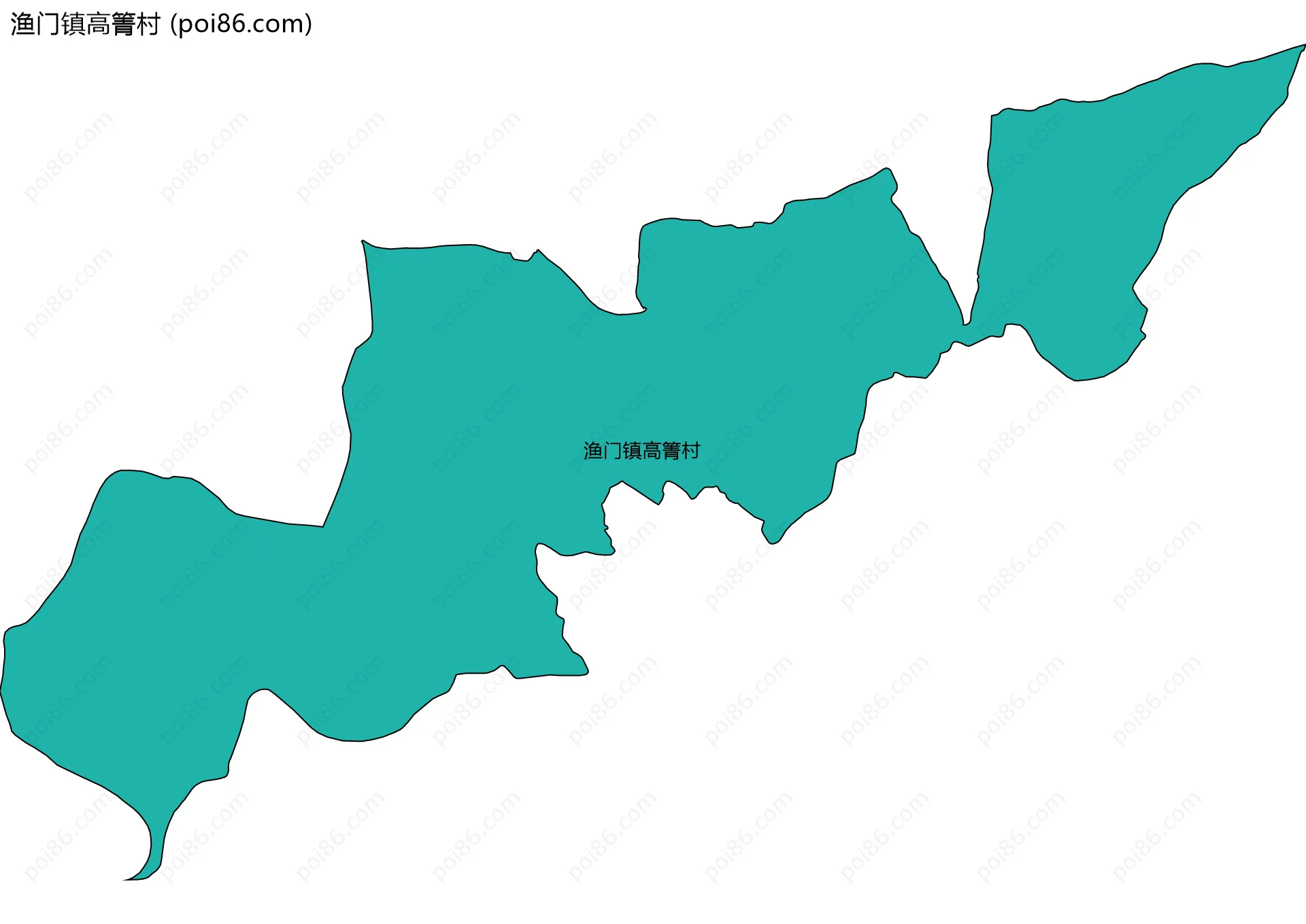 渔门镇高箐村边界地图