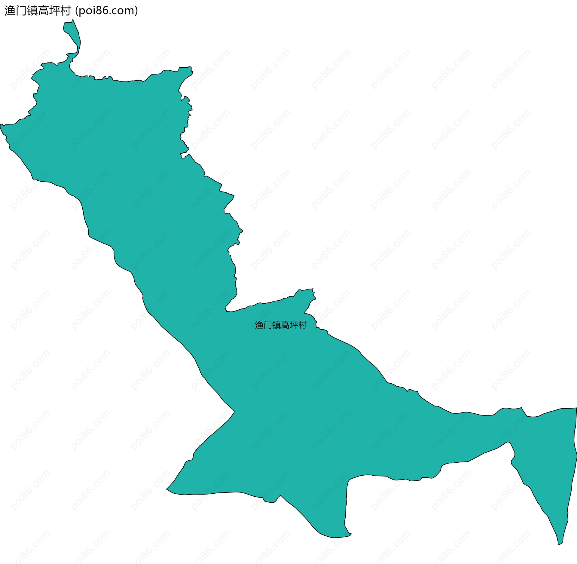 渔门镇高坪村边界地图