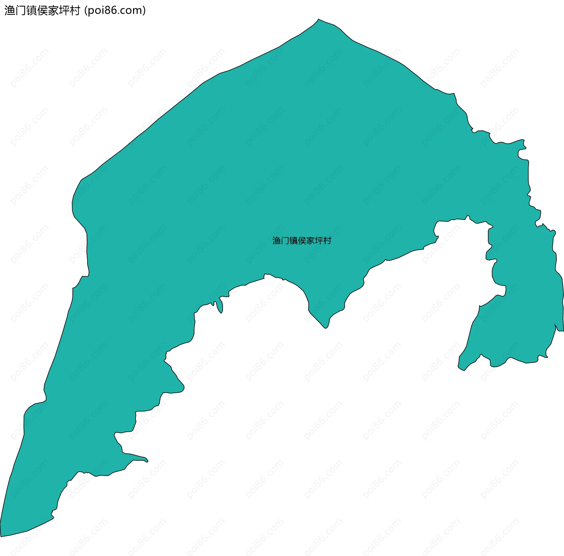 渔门镇侯家坪村边界地图
