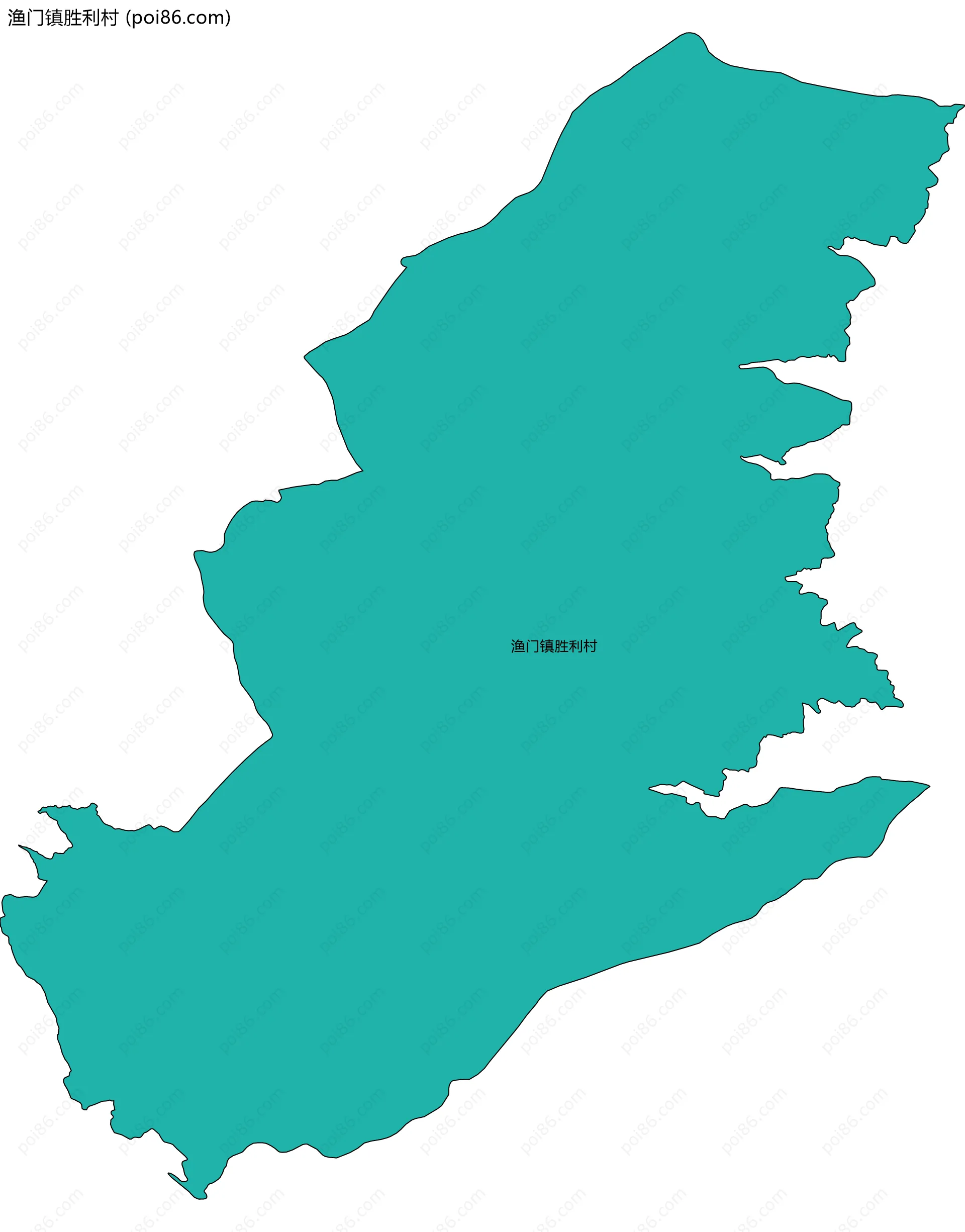 渔门镇胜利村边界地图