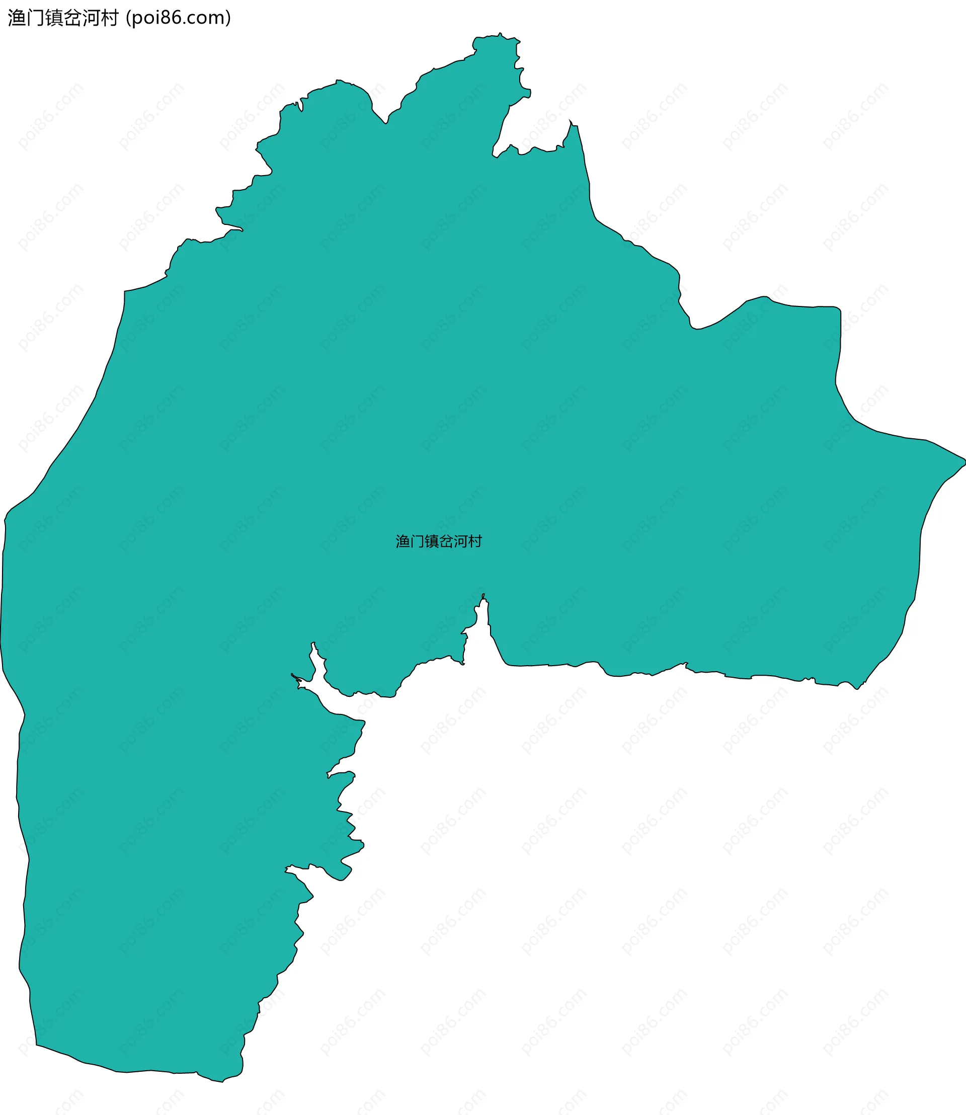 渔门镇岔河村边界地图