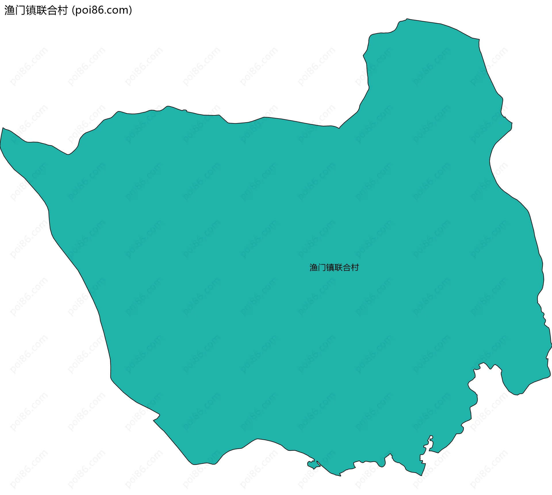 渔门镇联合村边界地图