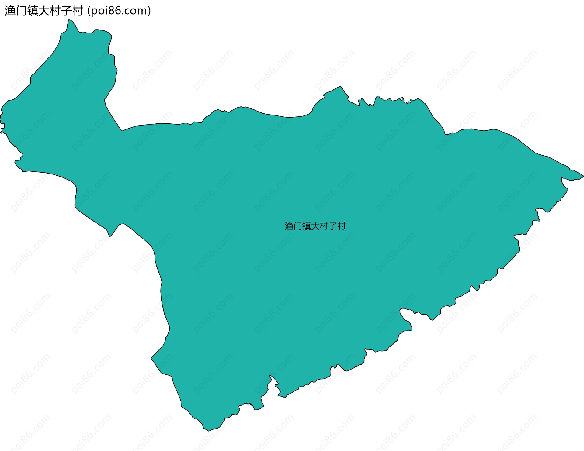 渔门镇大村子村边界地图