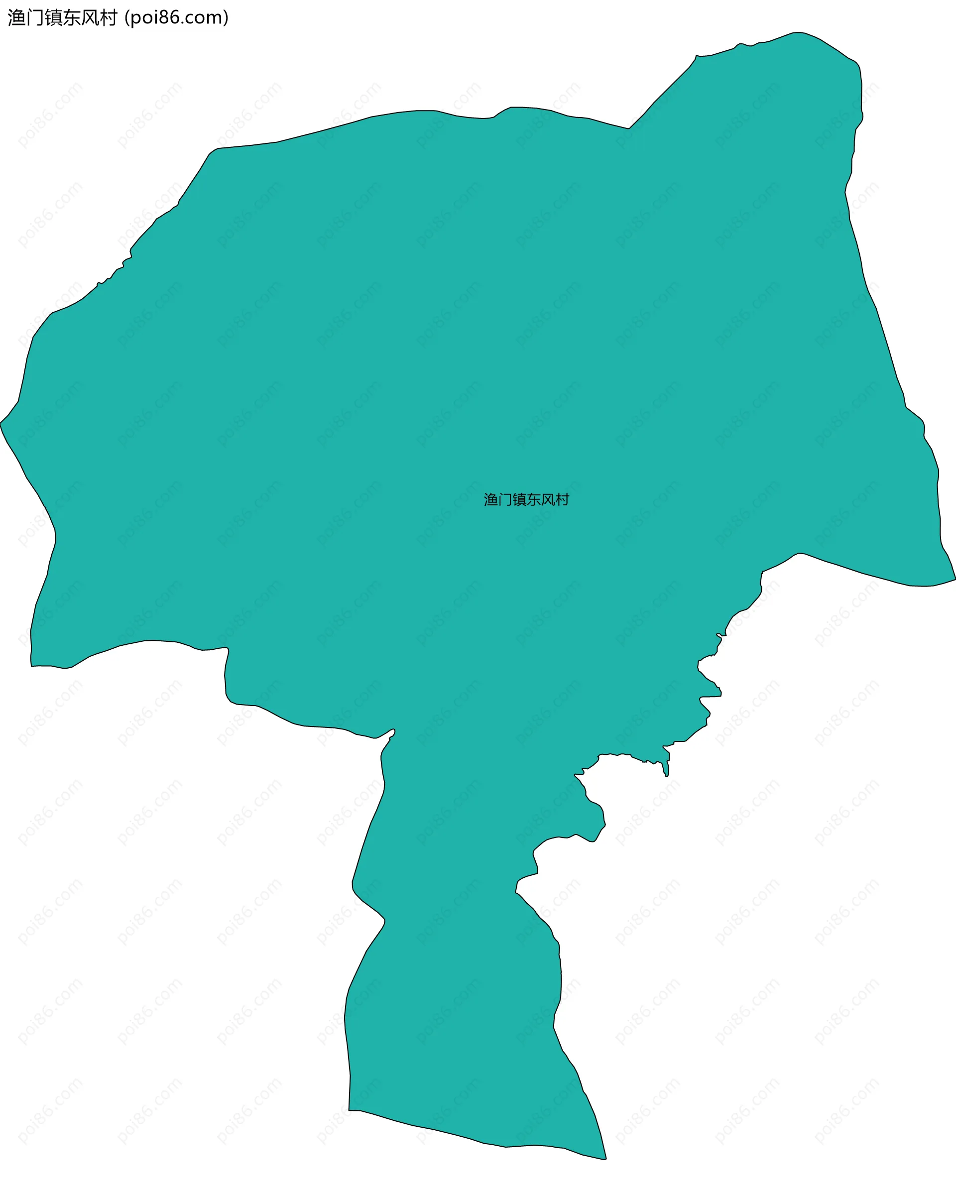 渔门镇东风村边界地图