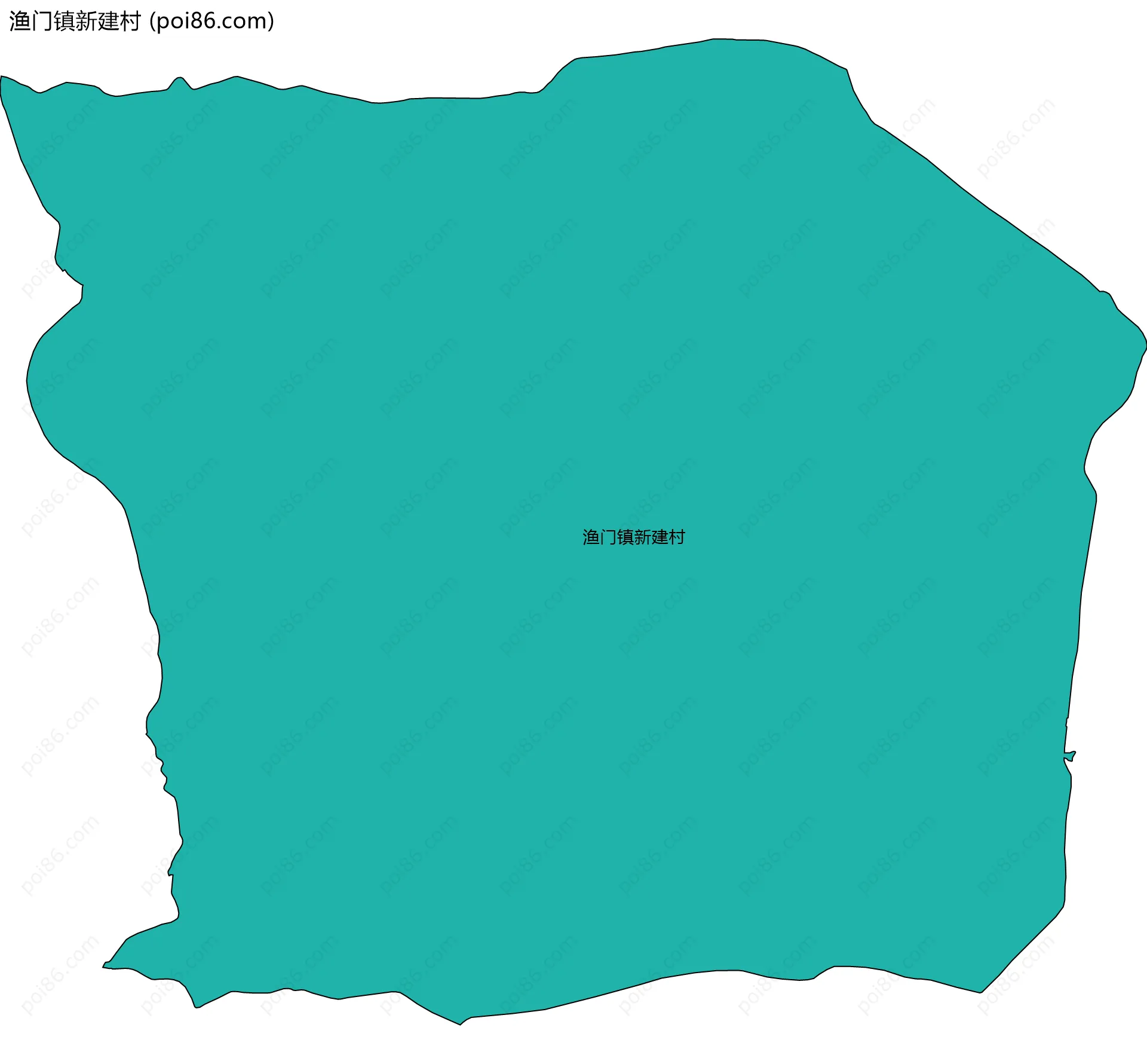 渔门镇新建村边界地图