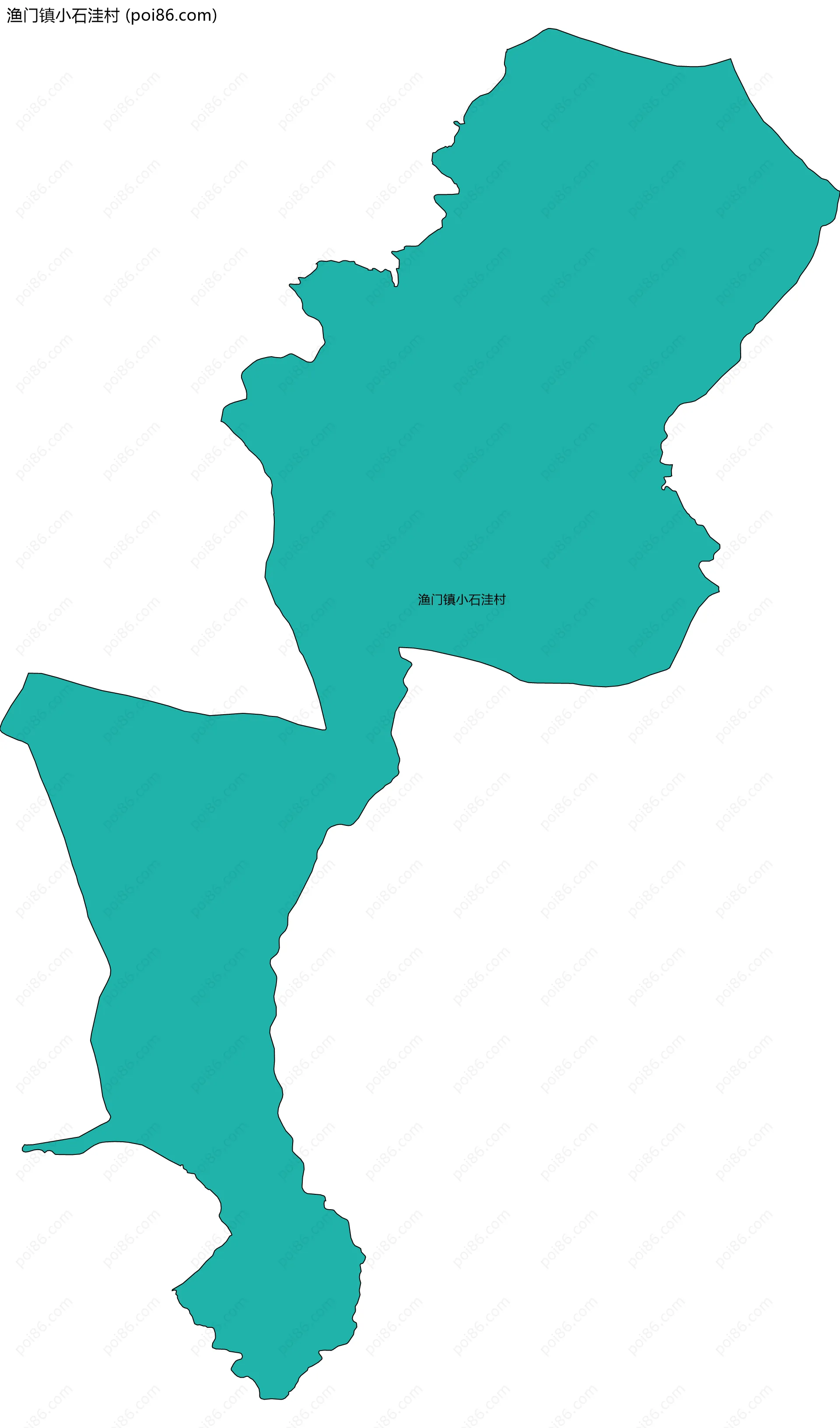 渔门镇小石洼村边界地图