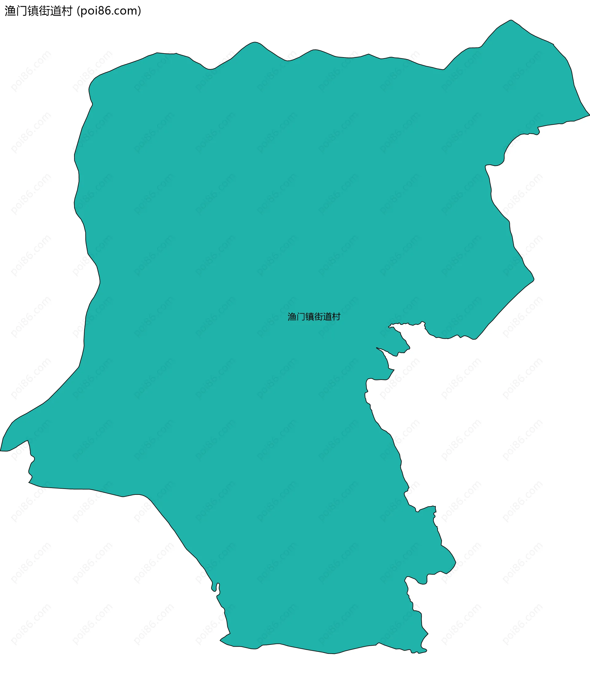 渔门镇街道村边界地图