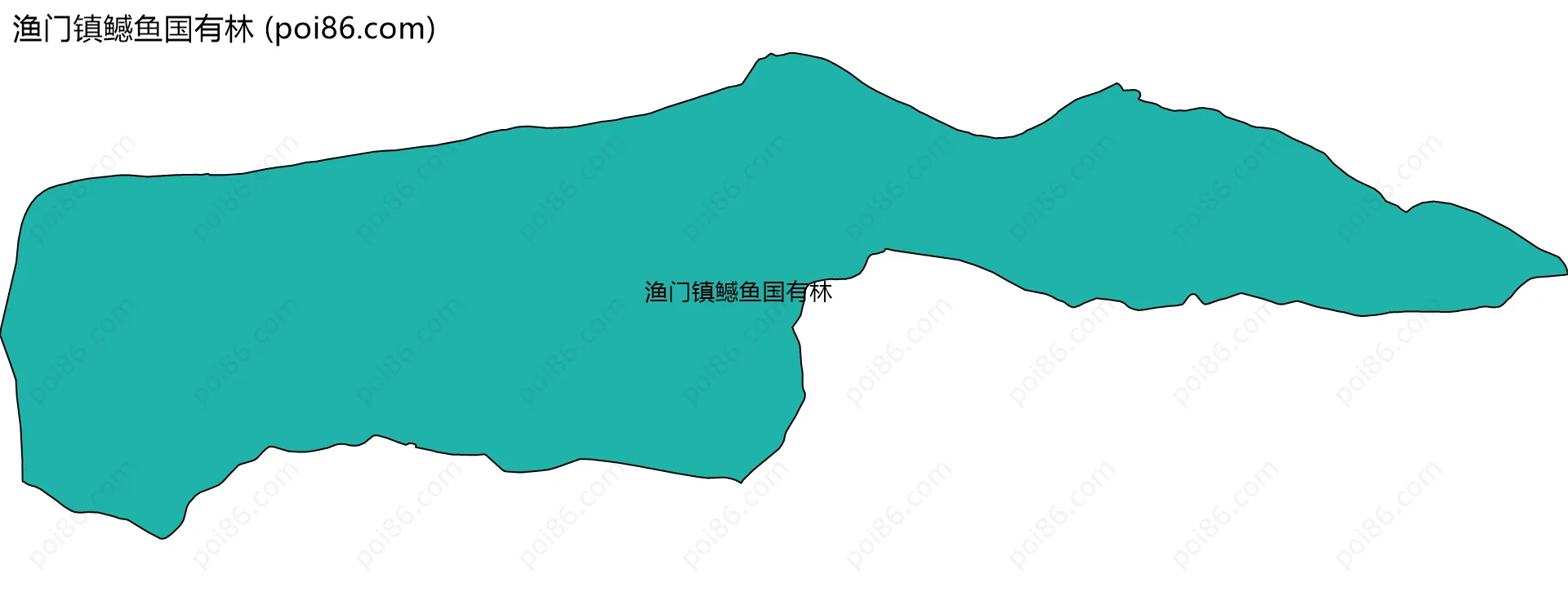 渔门镇鳡鱼国有林边界地图