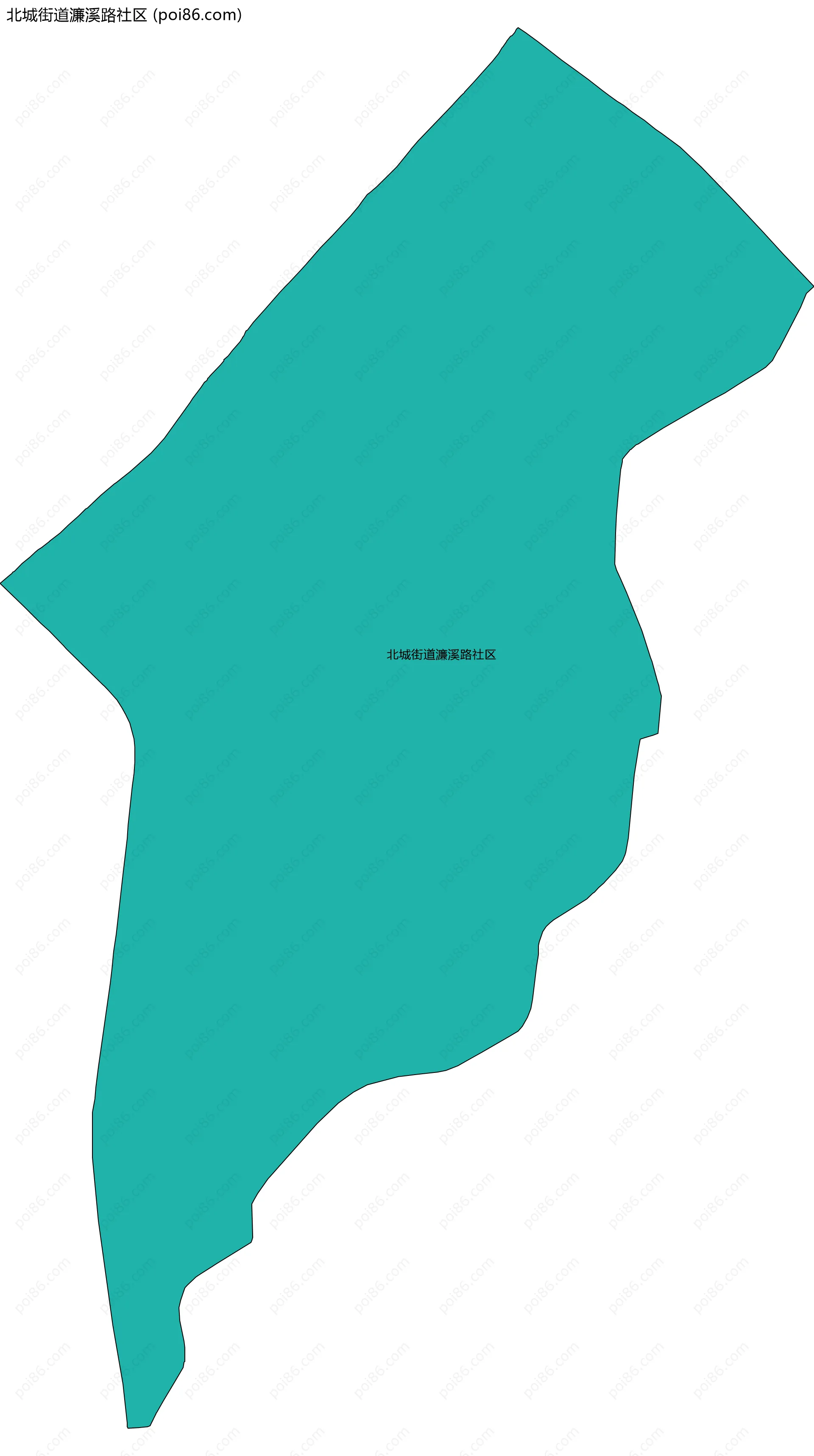 北城街道濂溪路社区边界地图