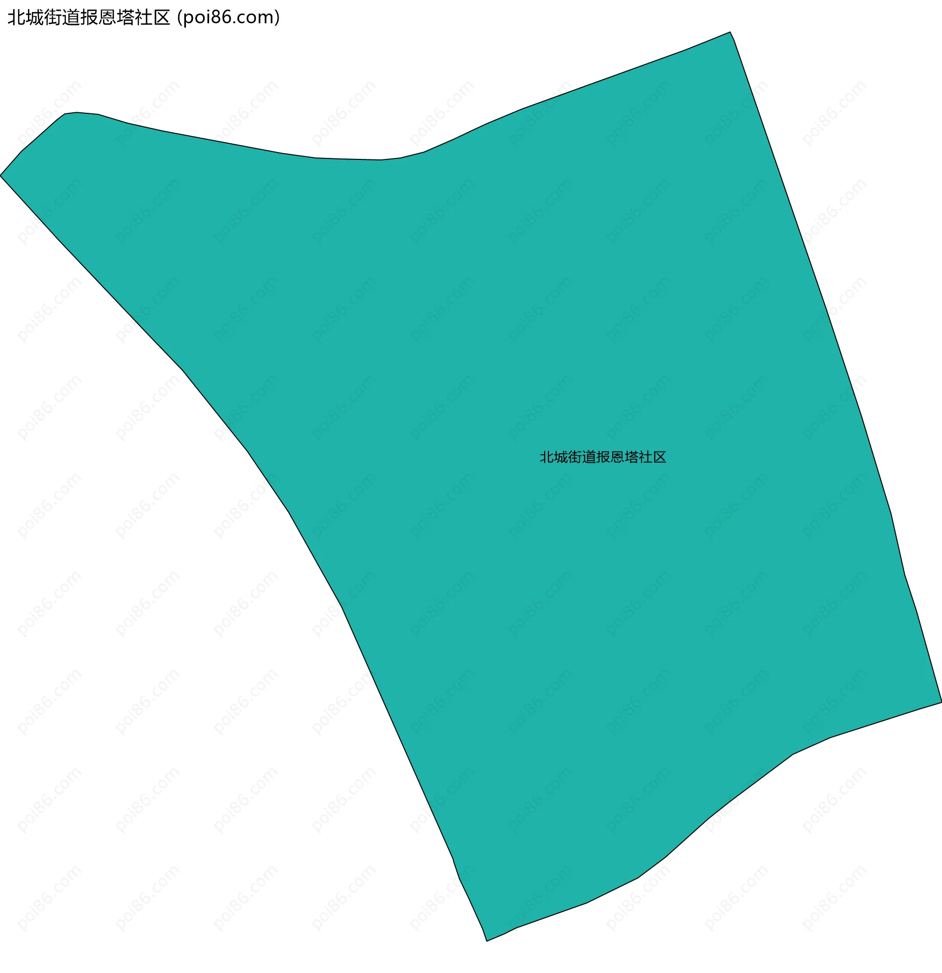 北城街道报恩塔社区边界地图