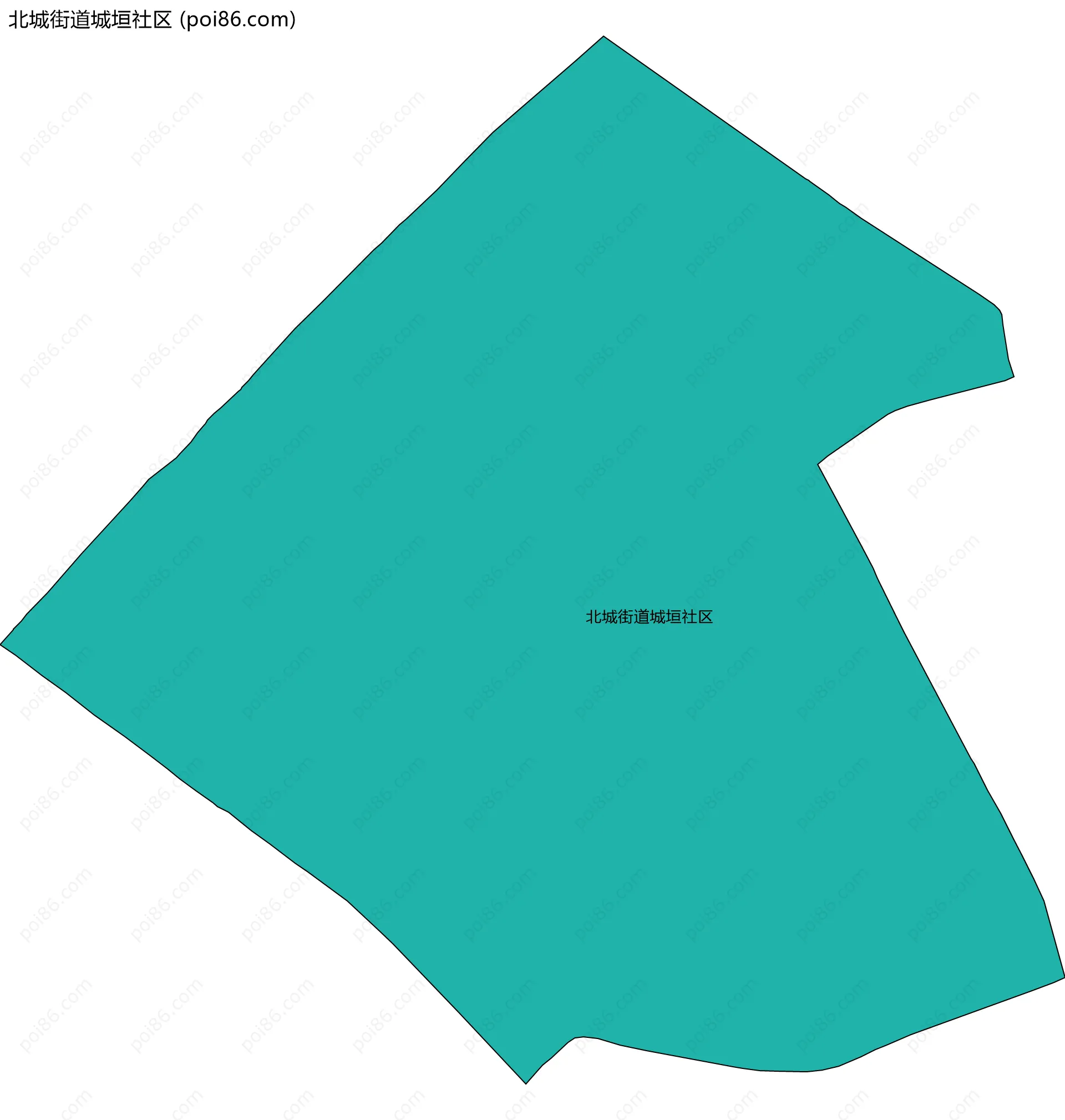 北城街道城垣社区边界地图