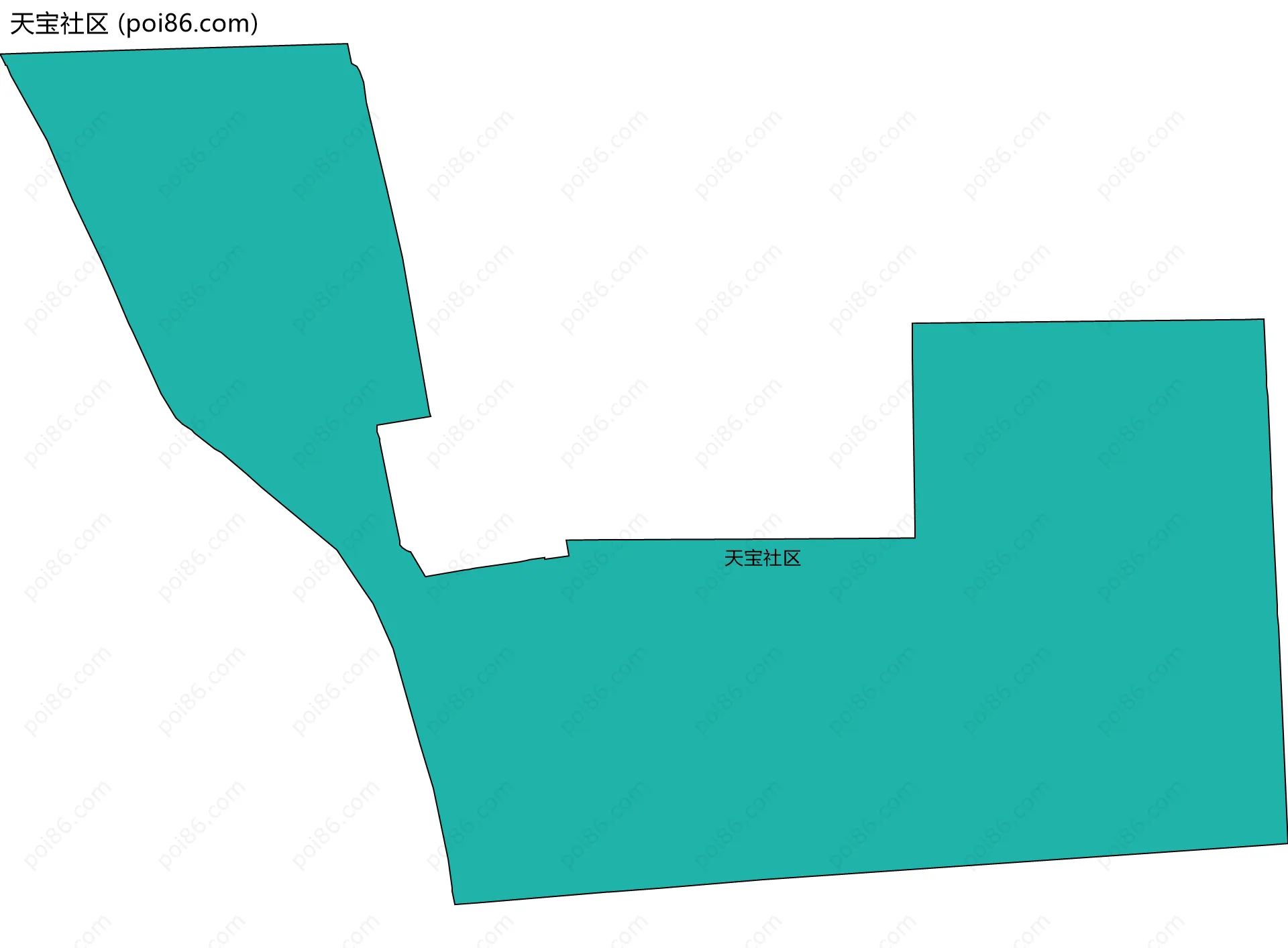 天宝社区边界地图