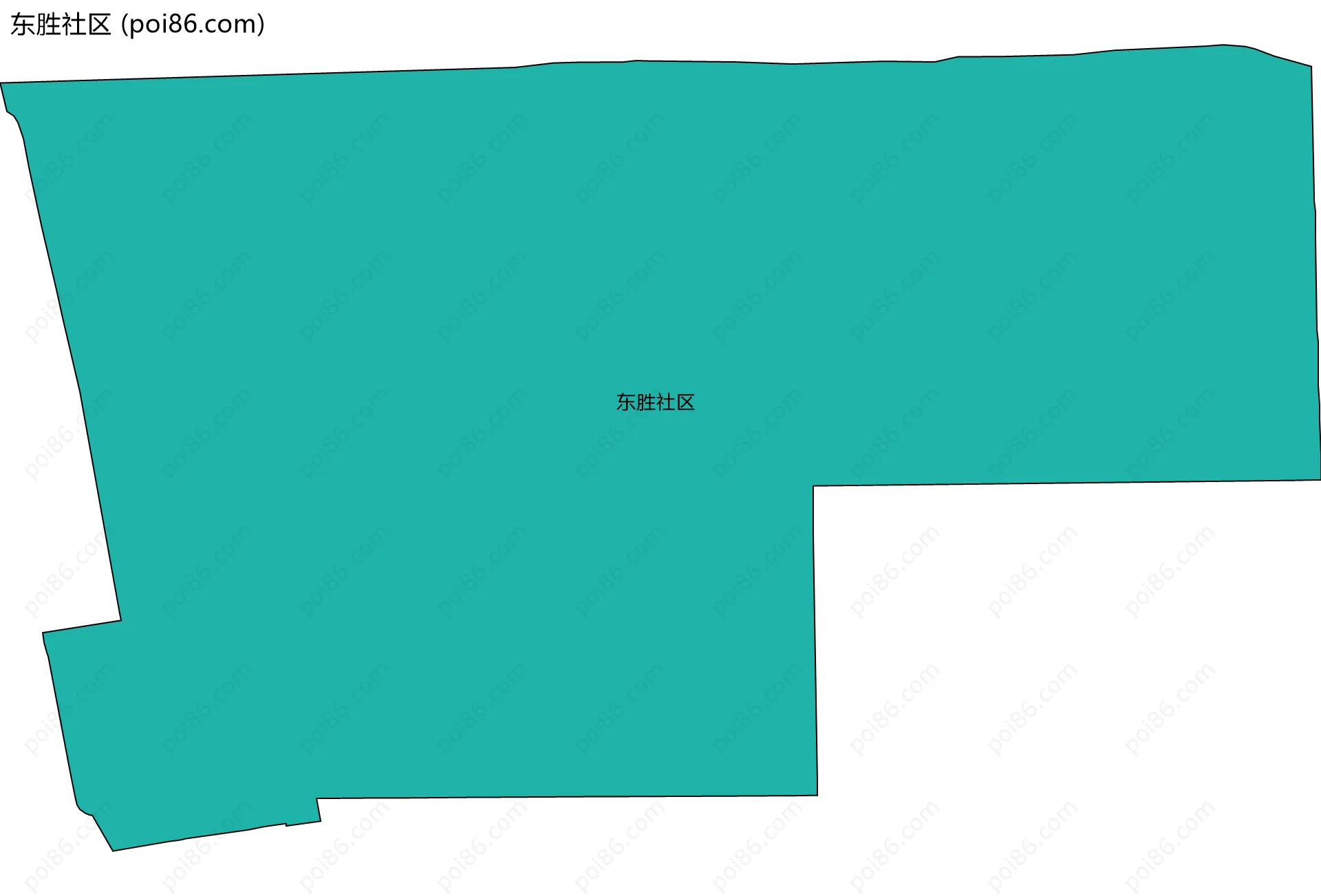 东胜社区边界地图