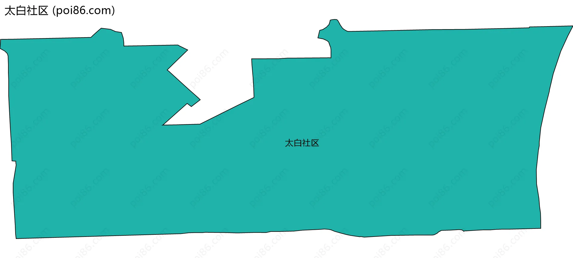 太白社区边界地图