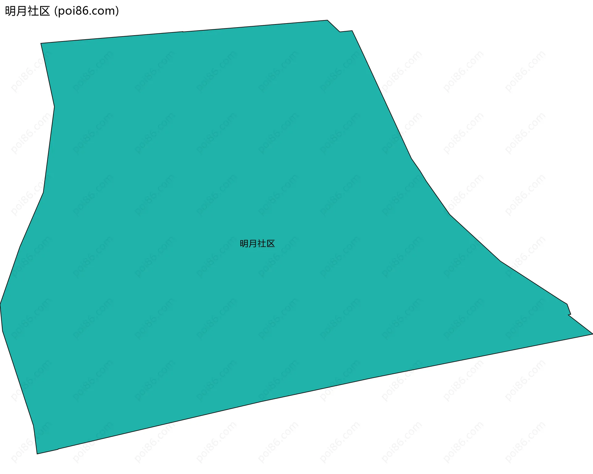 明月社区边界地图