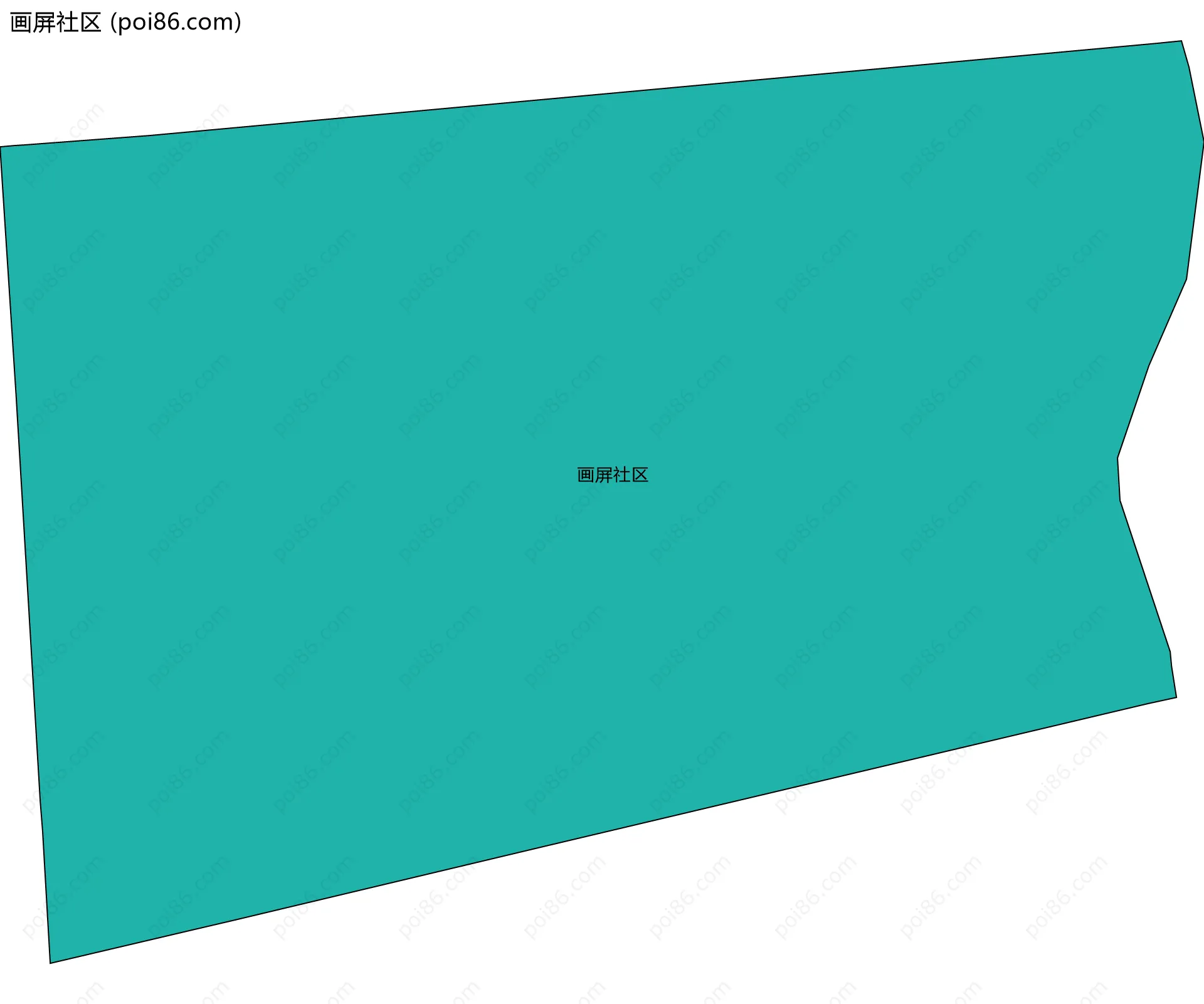 画屏社区边界地图