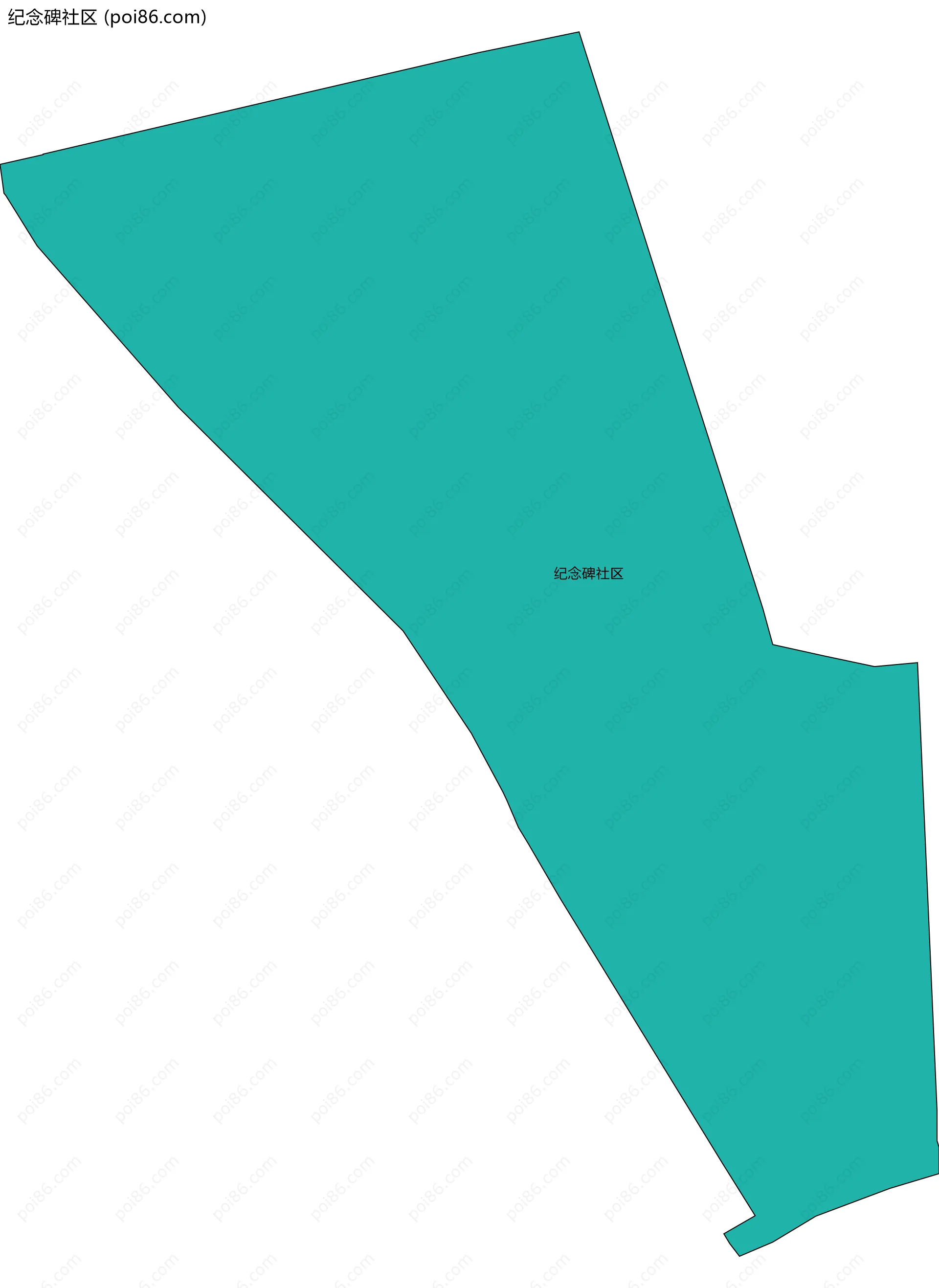 纪念碑社区边界地图