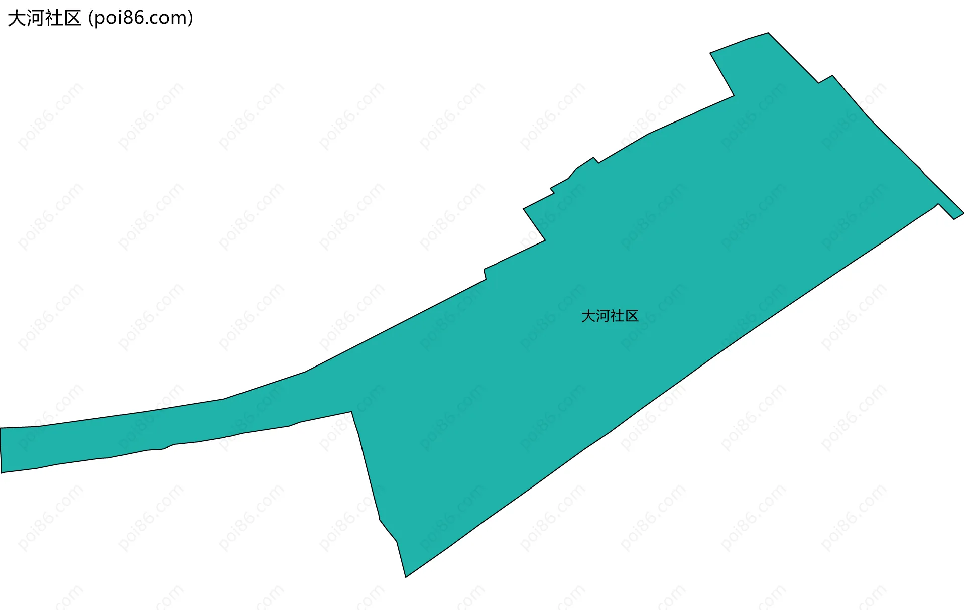 大河社区边界地图